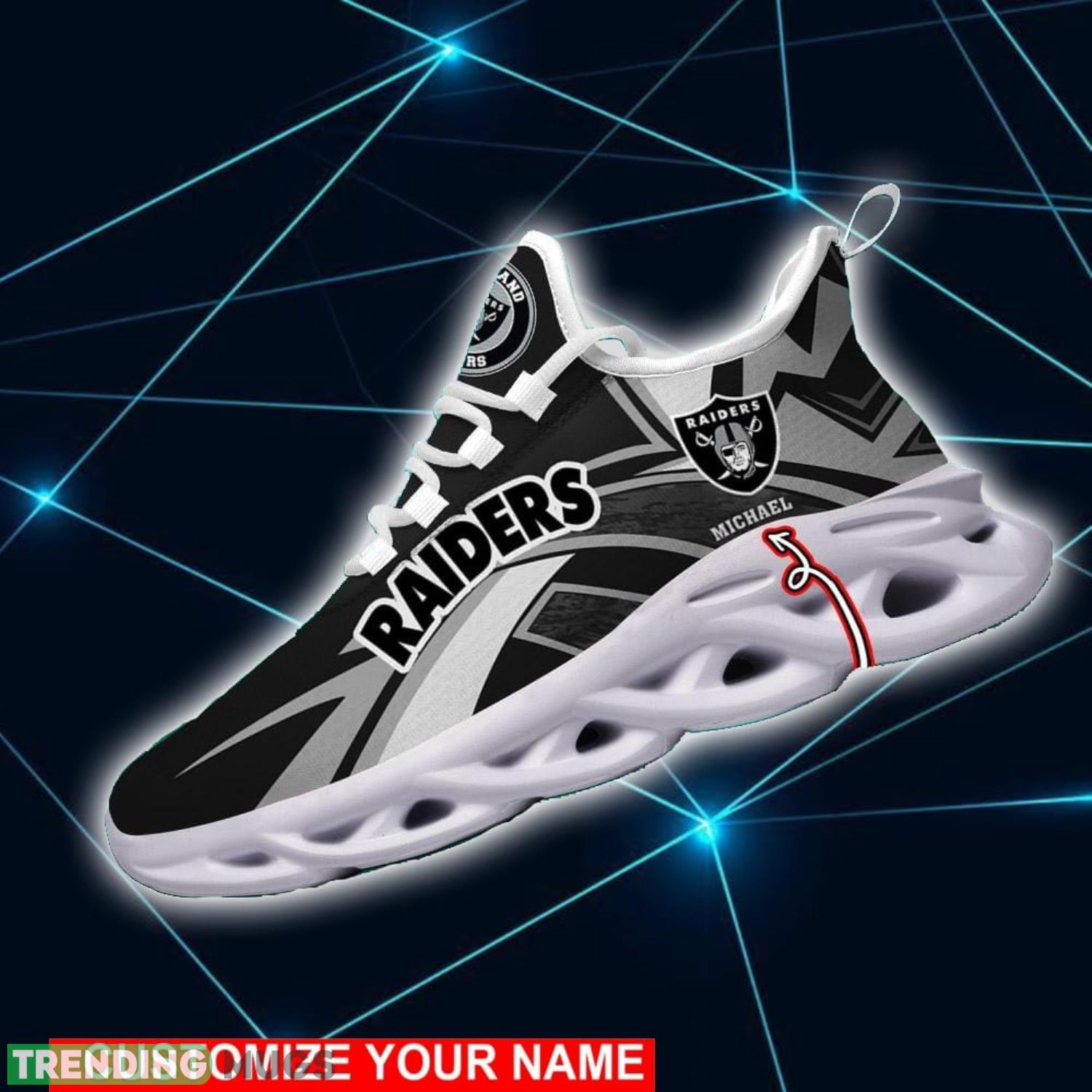 NFL Running Shoes Las Vegas Raiders Personalized Max Soul Shoes Sport Fans Sneakers Max Soul NFL Running Shoes Las Vegas Raiders Personalized Max Soul Shoes Sport Fans Sneakers Max Soul