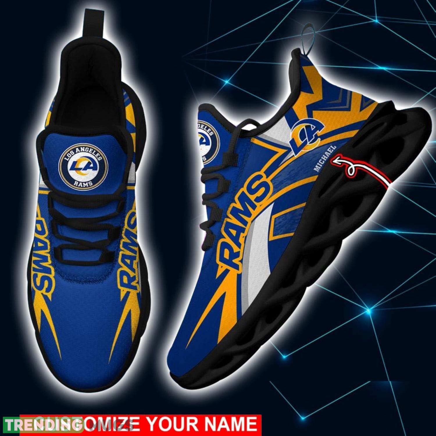 NFL Running Shoes Los Angeles Rams Personalized Max Soul Shoes Sport Fans Sneakers Max Soul NFL Running Shoes Los Angeles Rams Personalized Max Soul Shoes Sport Fans Sneakers Max Soul