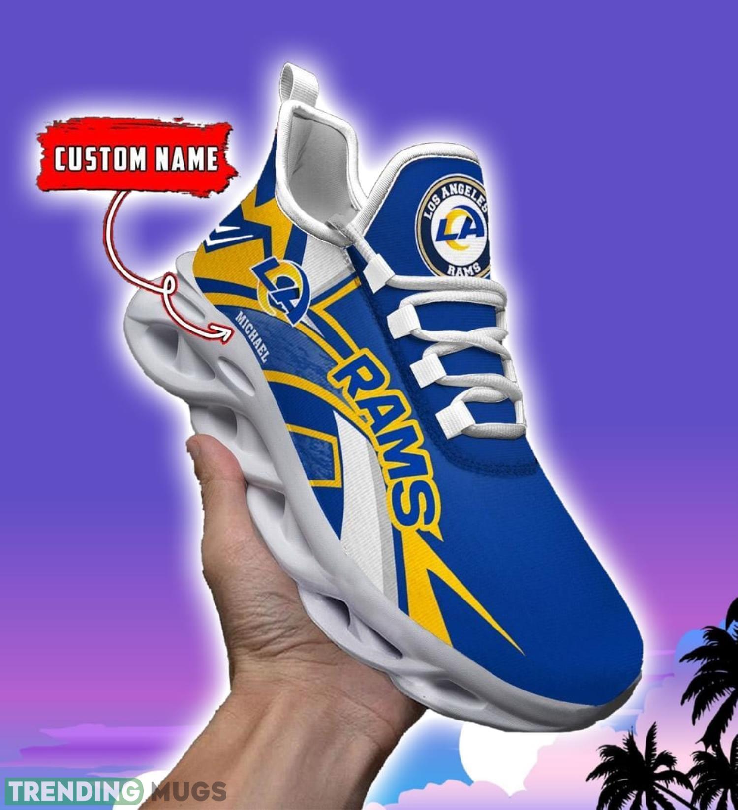 NFL Running Shoes Los Angeles Rams Personalized Max Soul Shoes Sport Fans Sneakers Max Soul NFL Running Shoes Los Angeles Rams Personalized Max Soul Shoes Sport Fans Sneakers Max Soul