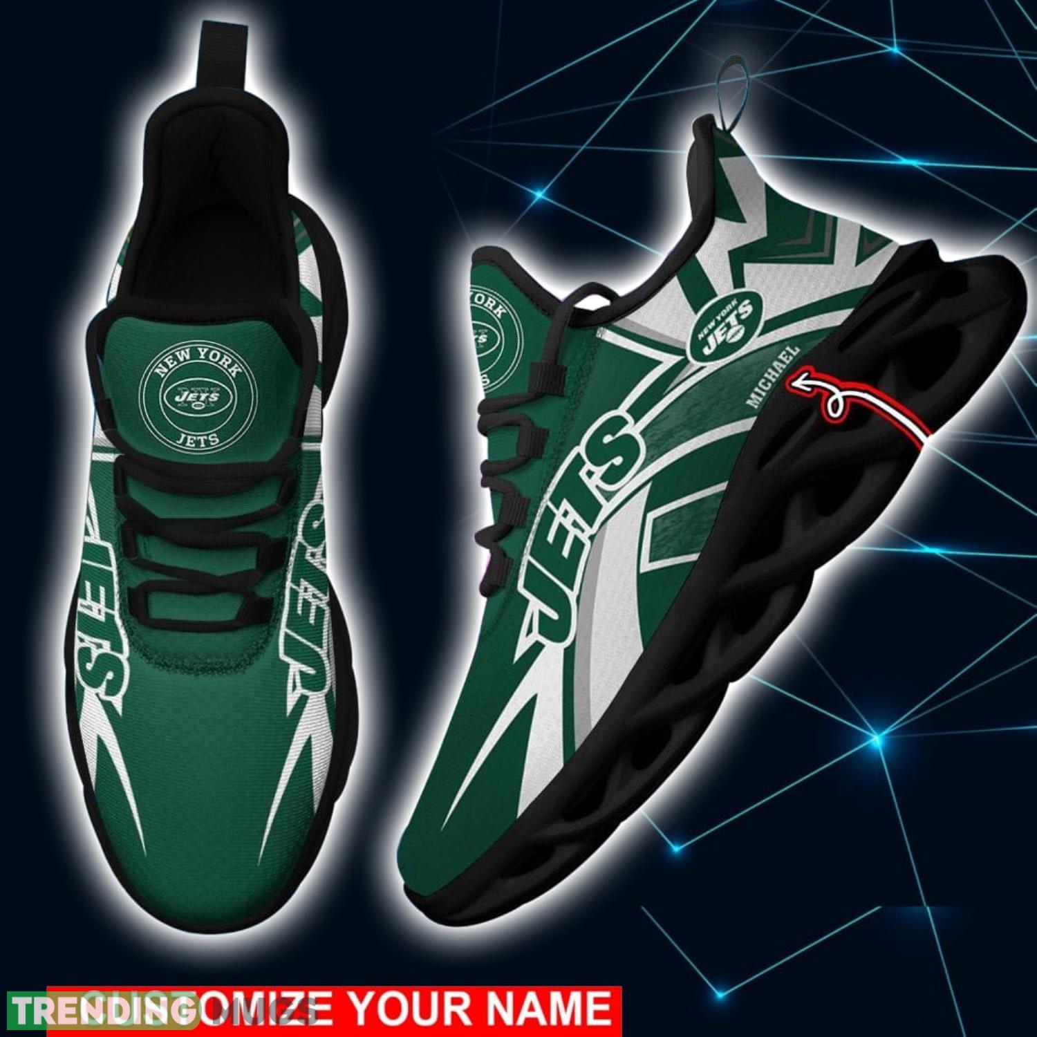 NFL Running Shoes New York Jets Personalized Max Soul Shoes Sport Fans Sneakers Max Soul NFL Running Shoes New York Jets Personalized Max Soul Shoes Sport Fans Sneakers Max Soul