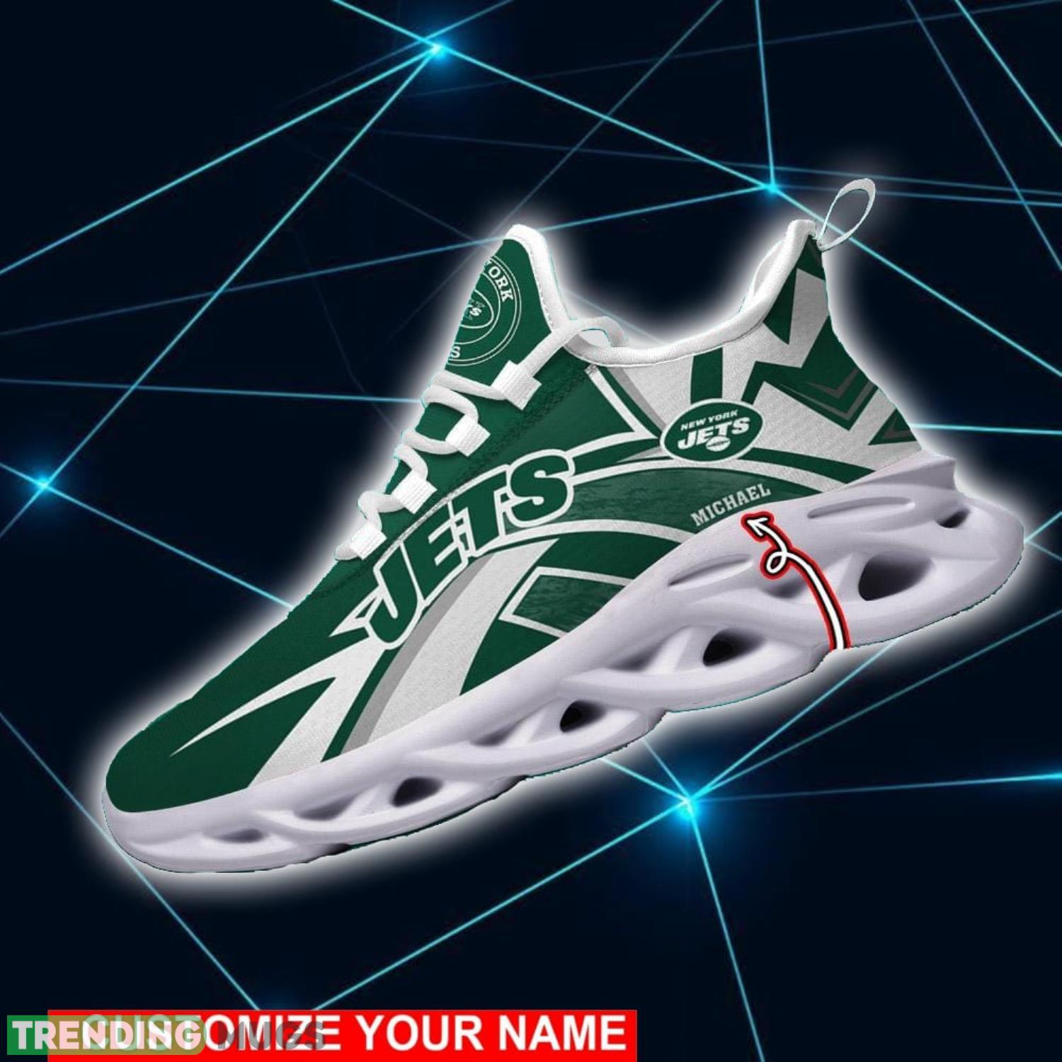 NFL Running Shoes New York Jets Personalized Max Soul Shoes Sport Fans Sneakers Max Soul NFL Running Shoes New York Jets Personalized Max Soul Shoes Sport Fans Sneakers Max Soul