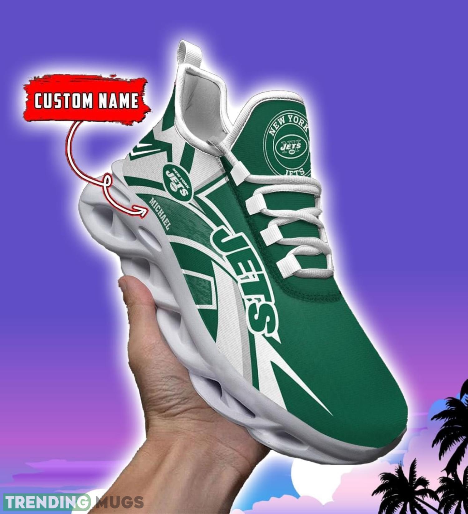 NFL Running Shoes New York Jets Personalized Max Soul Shoes Sport Fans Sneakers Max Soul NFL Running Shoes New York Jets Personalized Max Soul Shoes Sport Fans Sneakers Max Soul
