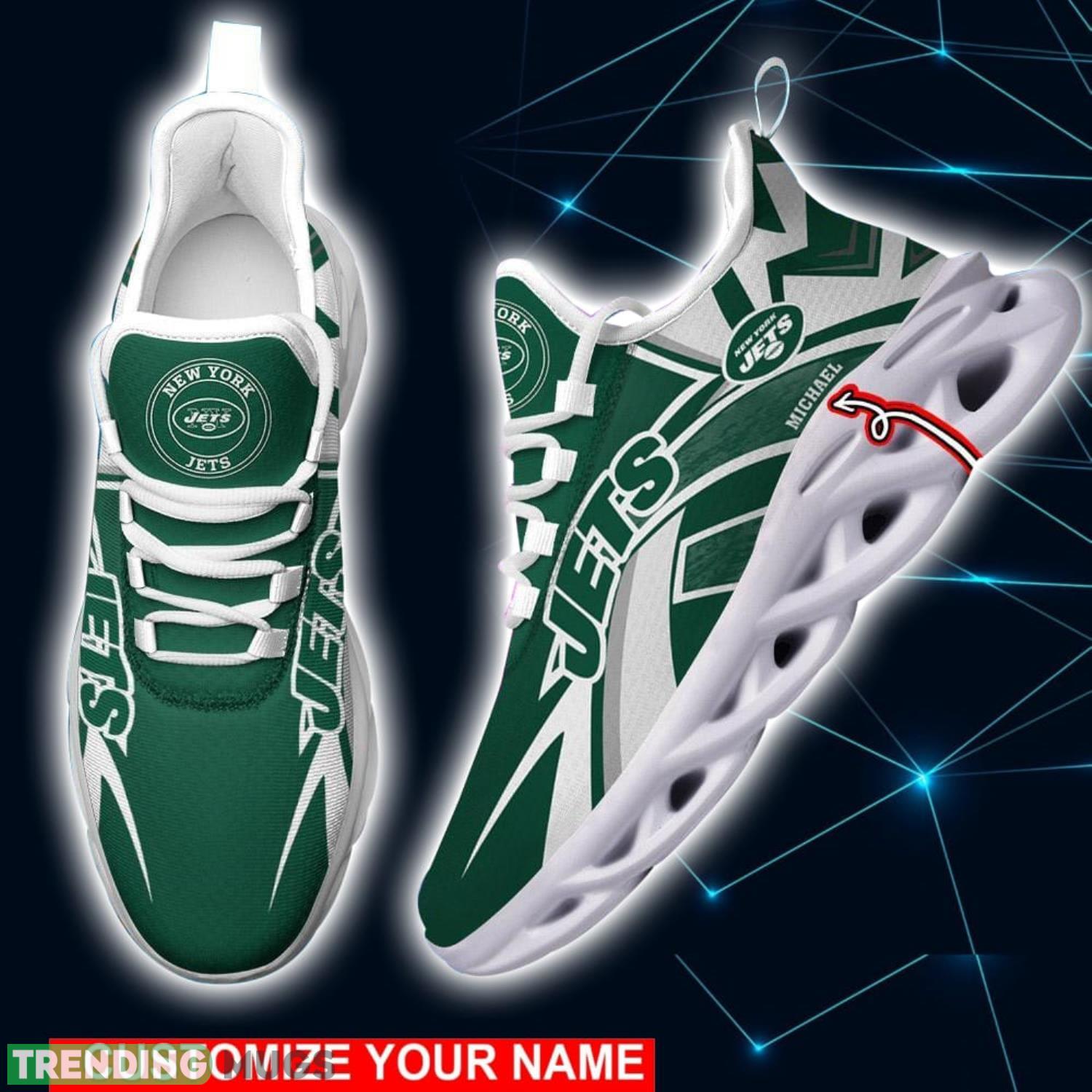 NFL Running Shoes New York Jets Personalized Max Soul Shoes Sport Fans Sneakers Product Photo 1 NFL Running Shoes New York Jets Personalized Max Soul Shoes Sport Fans Sneakers Product Photo 1