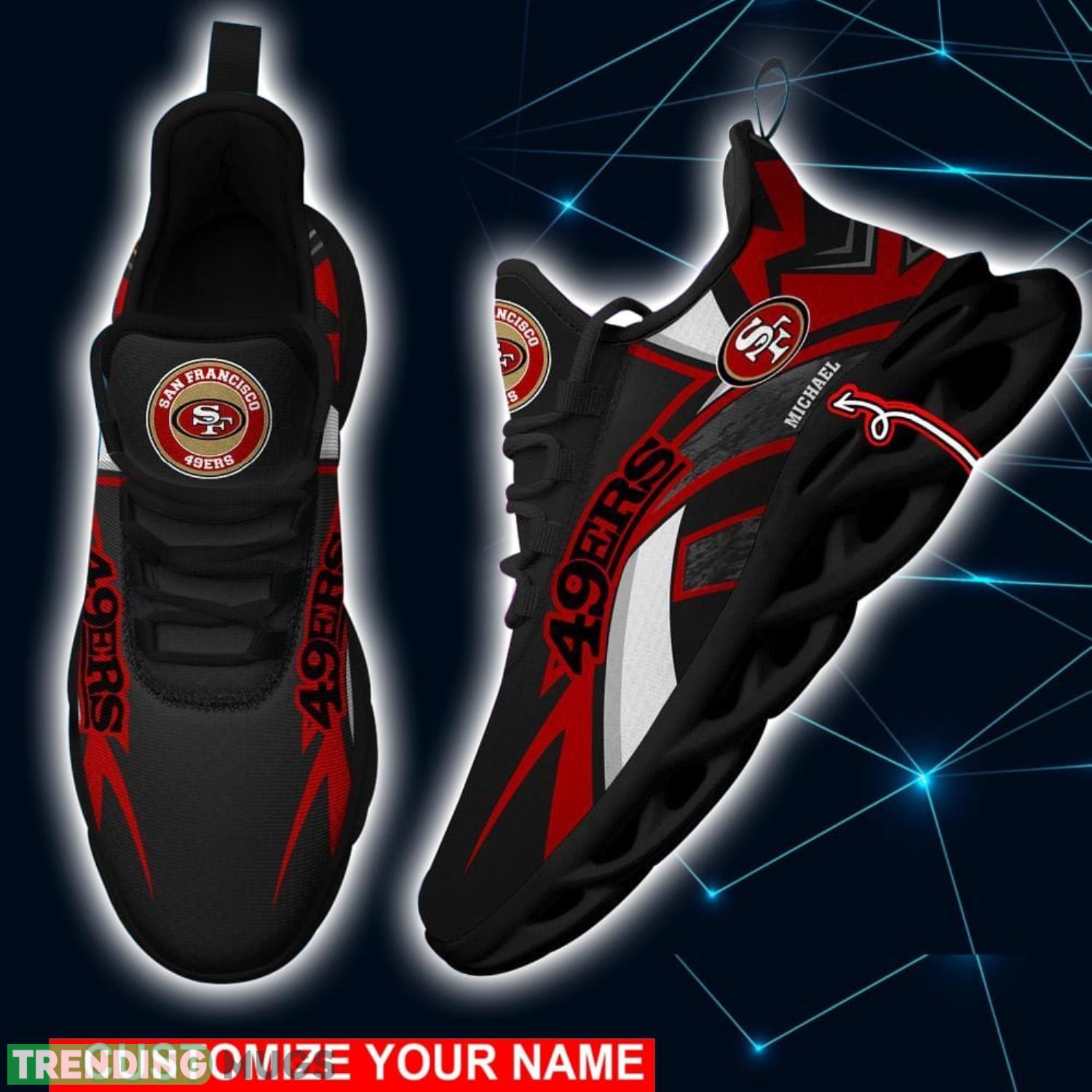 NFL Running Shoes San Francisco 49ers Personalized Max Soul Shoes Sport Fans Sneakers Max Soul NFL Running Shoes San Francisco 49ers Personalized Max Soul Shoes Sport Fans Sneakers Max Soul
