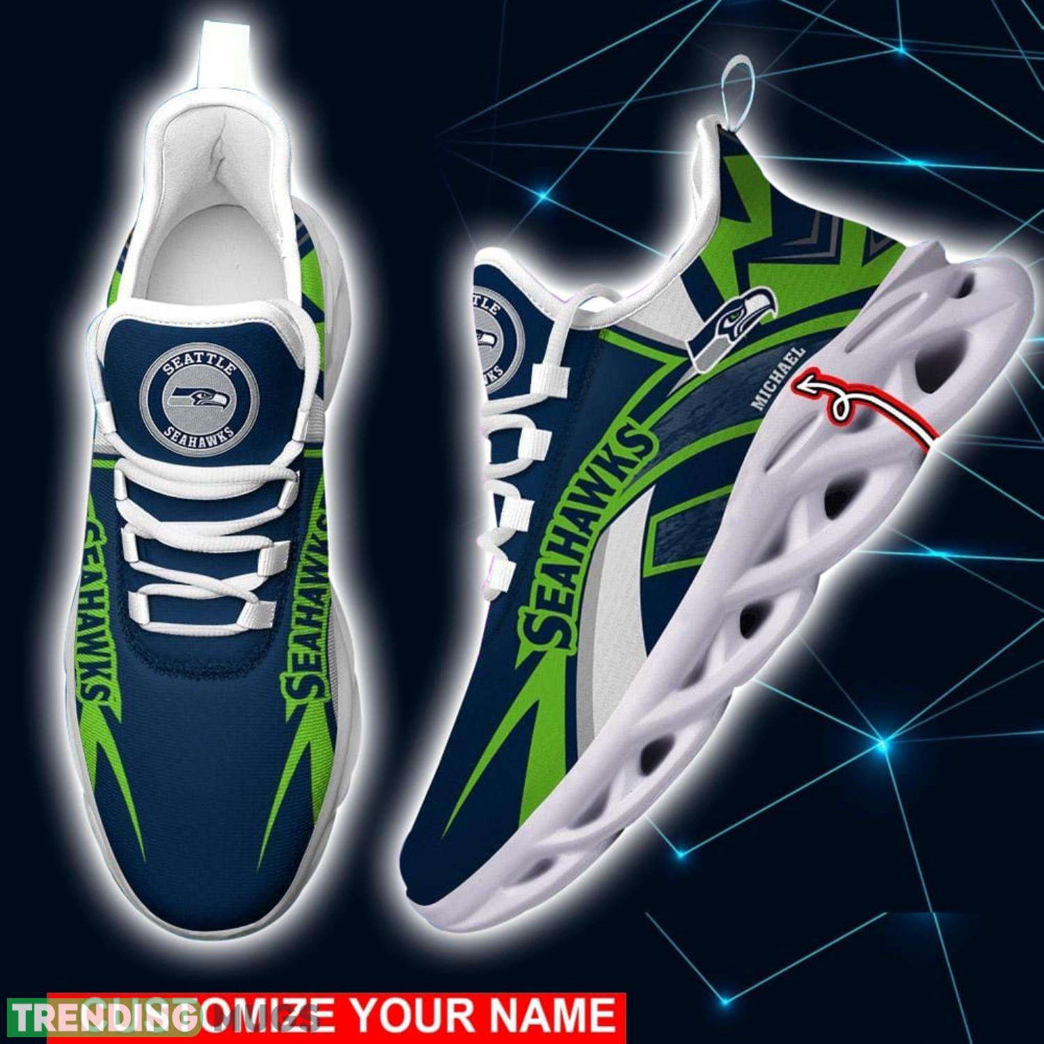 NFL Running Shoes Seattle Seahawks Personalized Max Soul Shoes Sport Fans Sneakers Product Photo 1 NFL Running Shoes Seattle Seahawks Personalized Max Soul Shoes Sport Fans Sneakers Product Photo 1