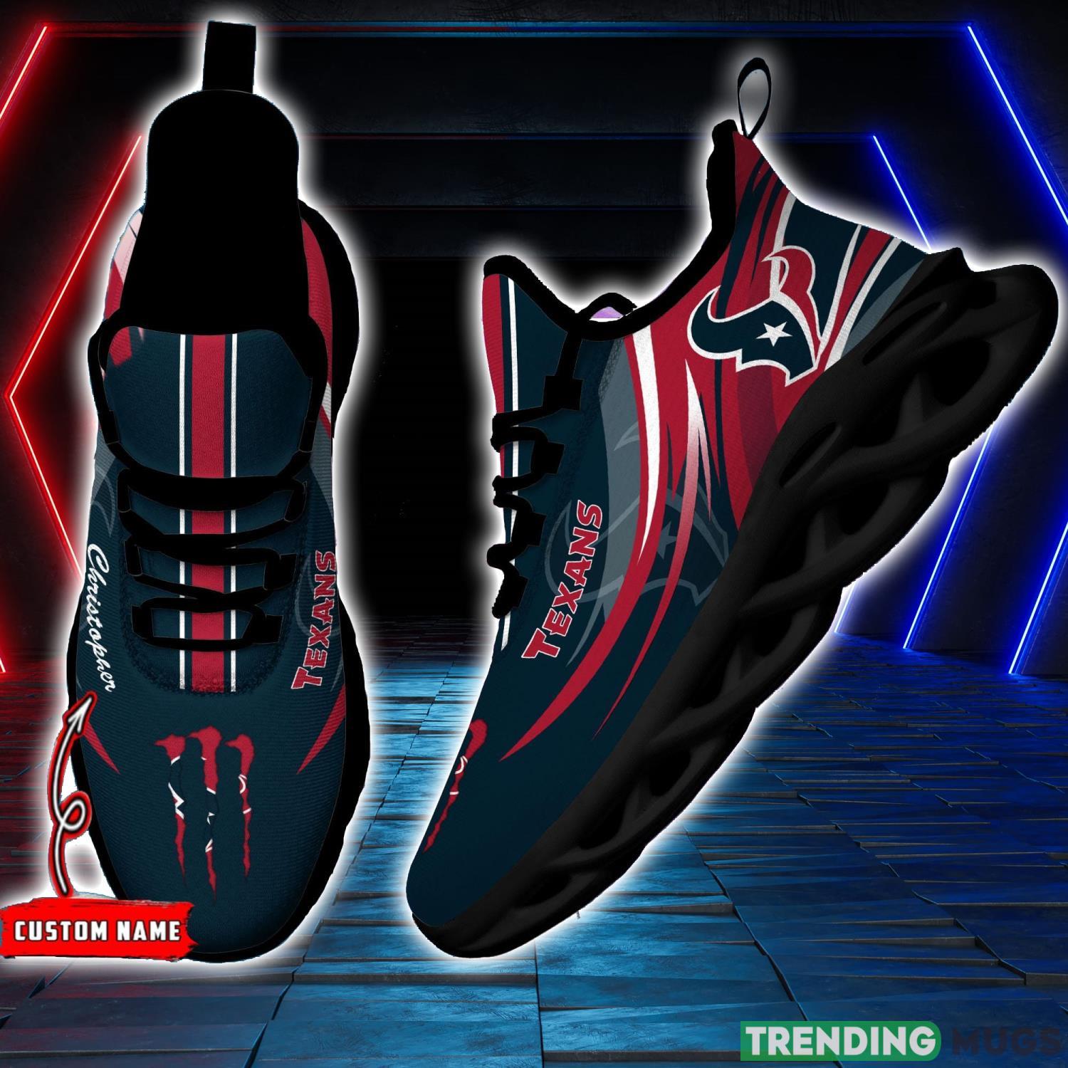 NFL Sport Fans Houston Texans Personalized Name Max Soul Men And Women Gift Sneakers Max Soul NFL Sport Fans Houston Texans Personalized Name Max Soul Men And Women Gift Sneakers Max Soul