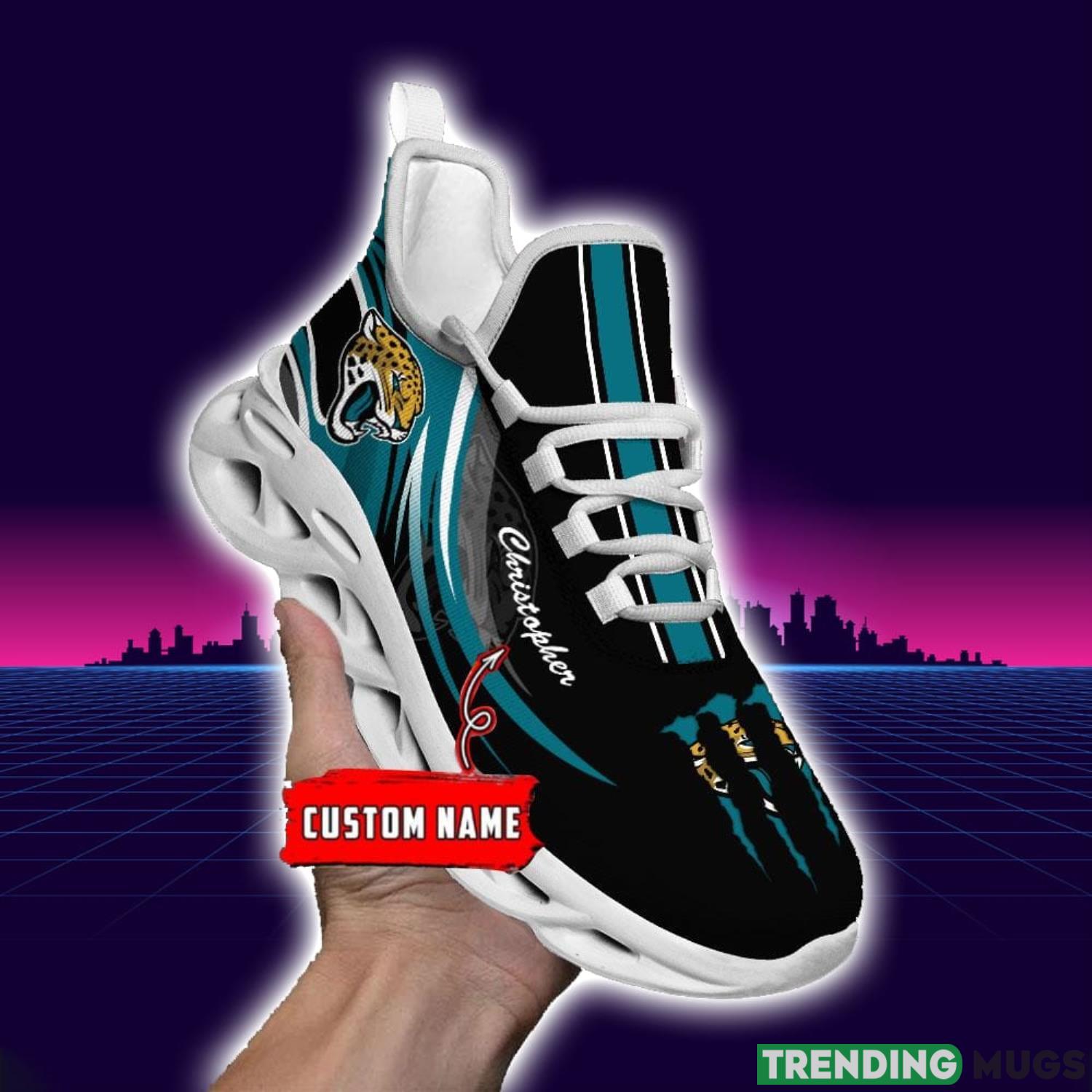 NFL Sport Fans Jacksonville Jaguars Personalized Name Max Soul Men And Women Gift Sneakers Max Soul NFL Sport Fans Jacksonville Jaguars Personalized Name Max Soul Men And Women Gift Sneakers Max Soul