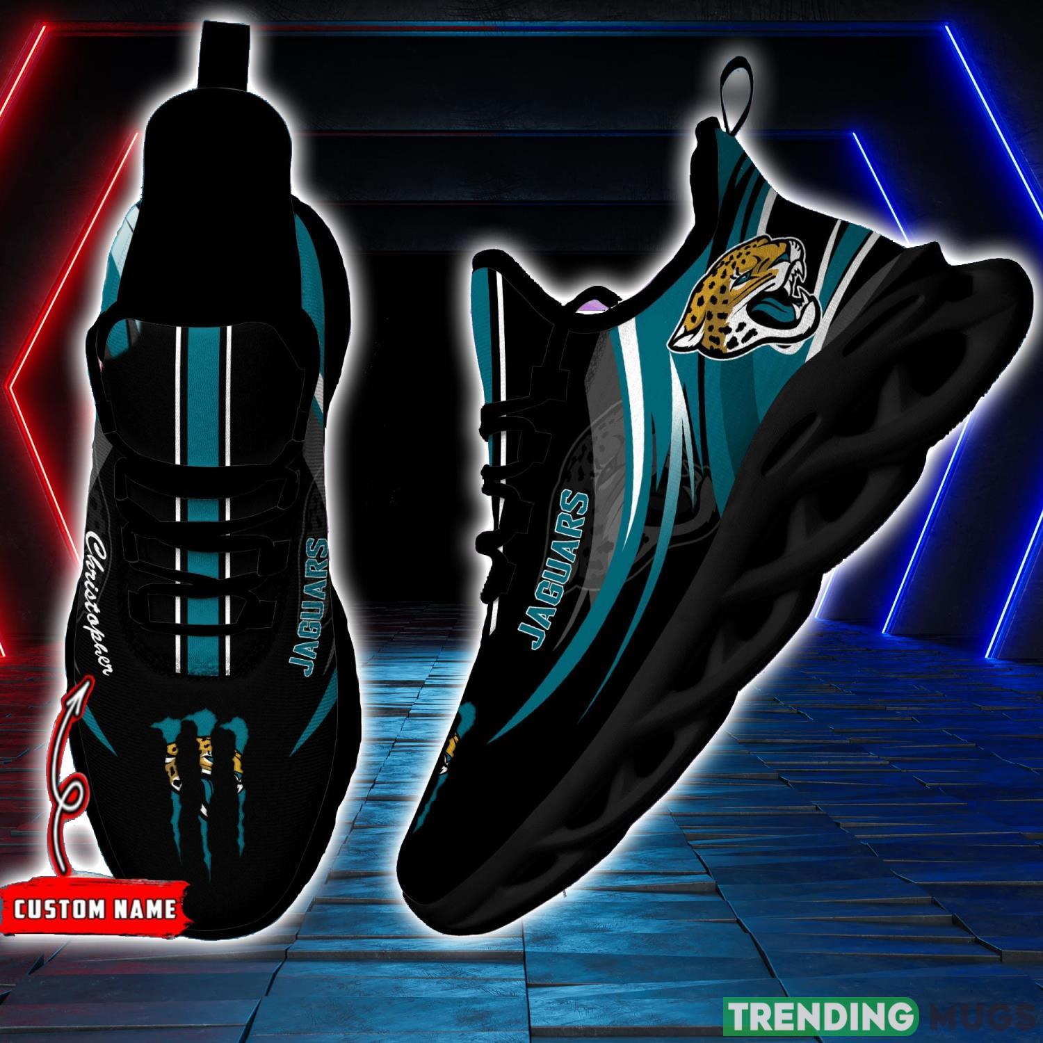 NFL Sport Fans Jacksonville Jaguars Personalized Name Max Soul Men And Women Gift Sneakers Max Soul NFL Sport Fans Jacksonville Jaguars Personalized Name Max Soul Men And Women Gift Sneakers Max Soul