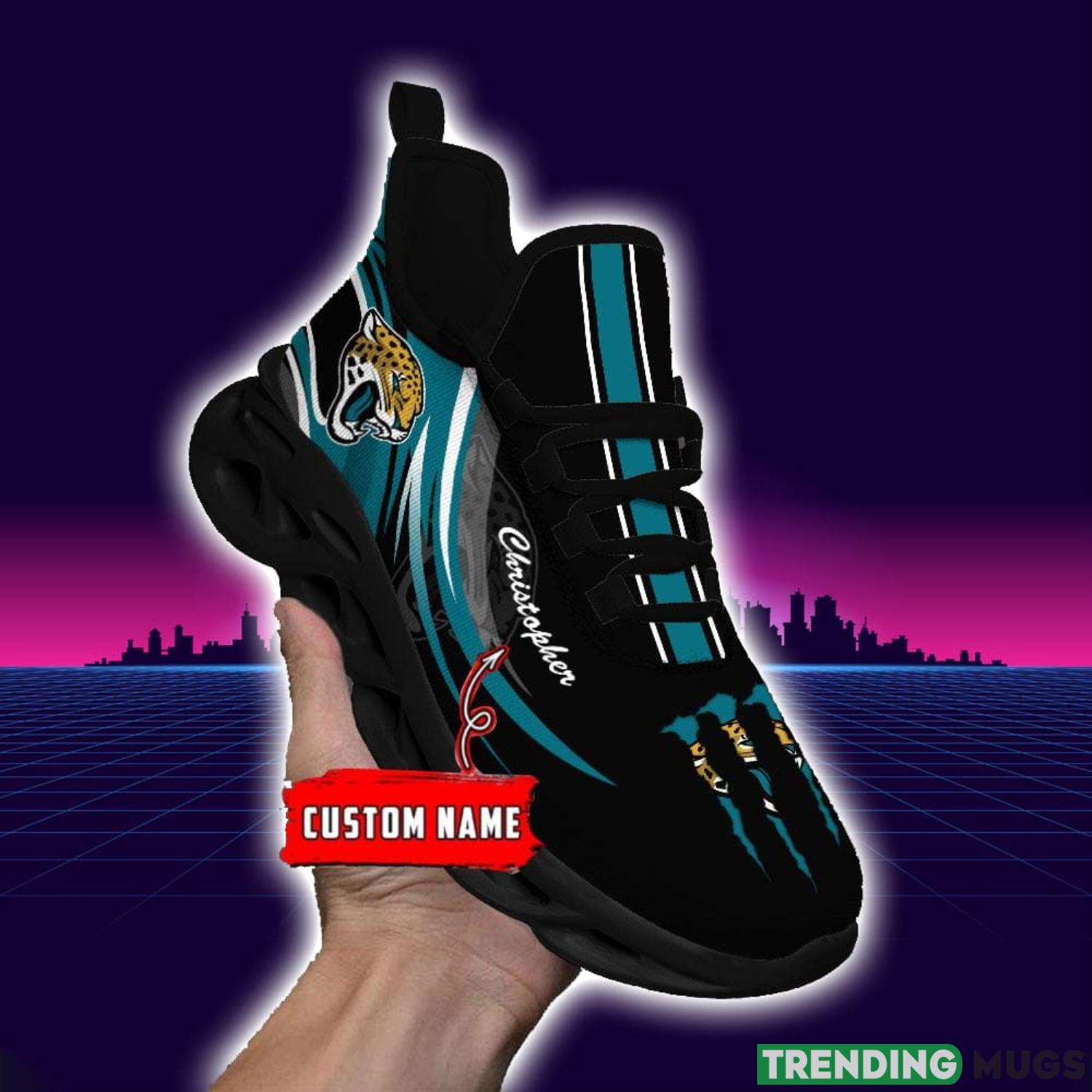 NFL Sport Fans Jacksonville Jaguars Personalized Name Max Soul Men And Women Gift Sneakers Max Soul NFL Sport Fans Jacksonville Jaguars Personalized Name Max Soul Men And Women Gift Sneakers Max Soul