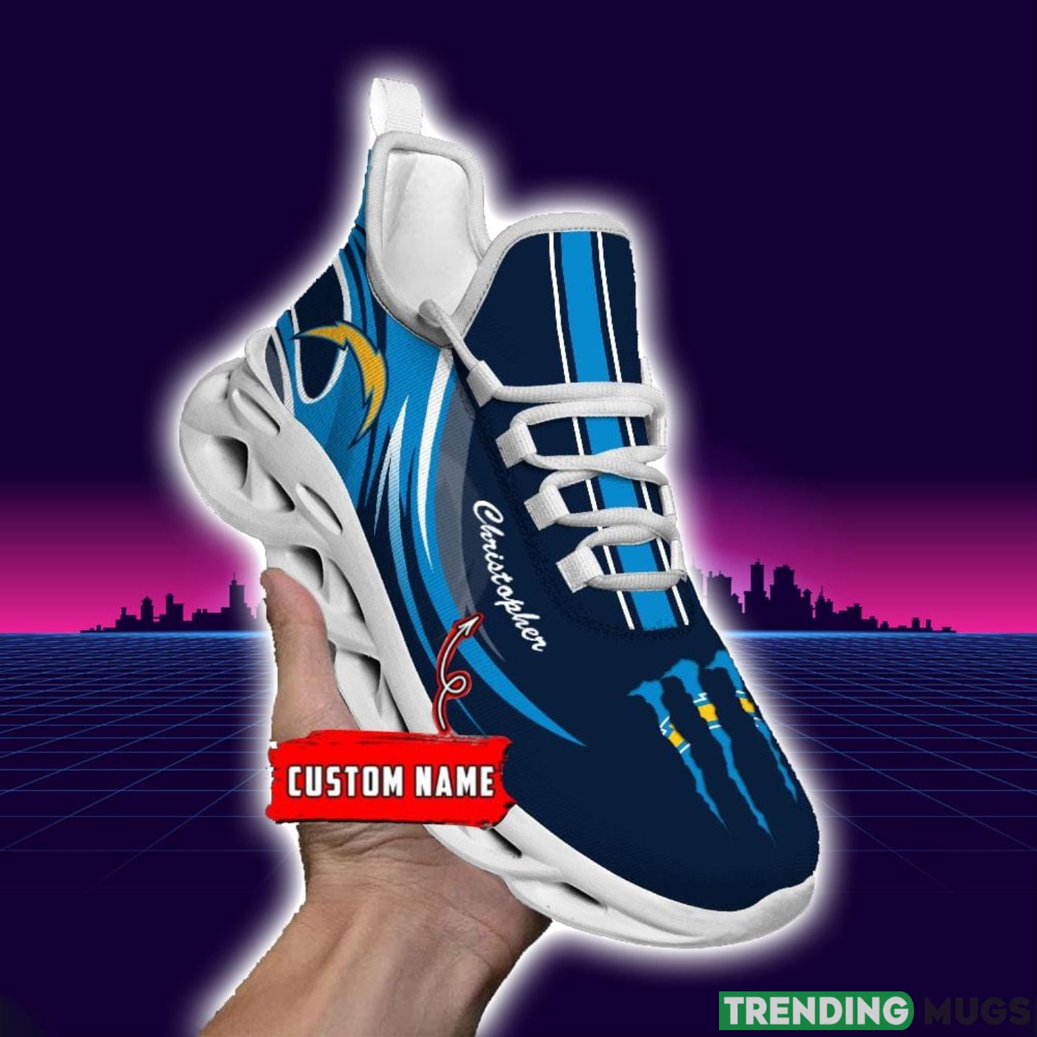 NFL Sport Fans Los Angeles Chargers Personalized Name Max Soul Men And Women Gift Sneakers Max Soul NFL Sport Fans Los Angeles Chargers Personalized Name Max Soul Men And Women Gift Sneakers Max Soul