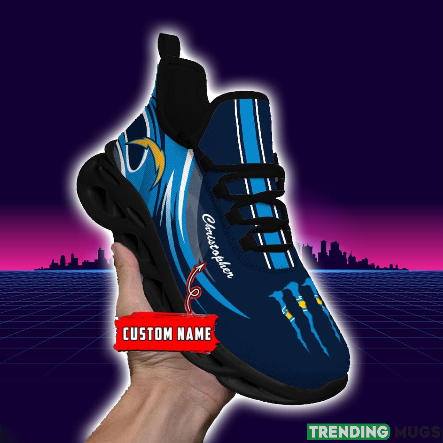 NFL Sport Fans Los Angeles Chargers Personalized Name Max Soul Men And Women Gift Sneakers Max Soul NFL Sport Fans Los Angeles Chargers Personalized Name Max Soul Men And Women Gift Sneakers Max Soul