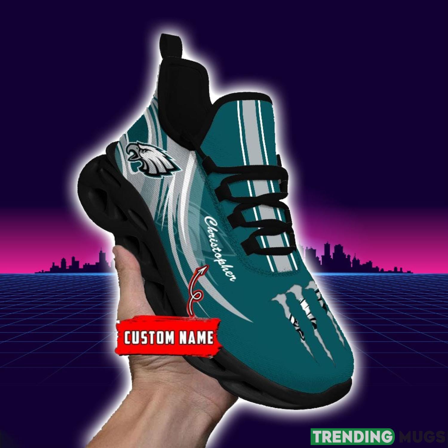 NFL Sport Fans Philadelphia Eagles Personalized Name Max Soul Men And Women Gift Sneakers Max Soul NFL Sport Fans Philadelphia Eagles Personalized Name Max Soul Men And Women Gift Sneakers Max Soul