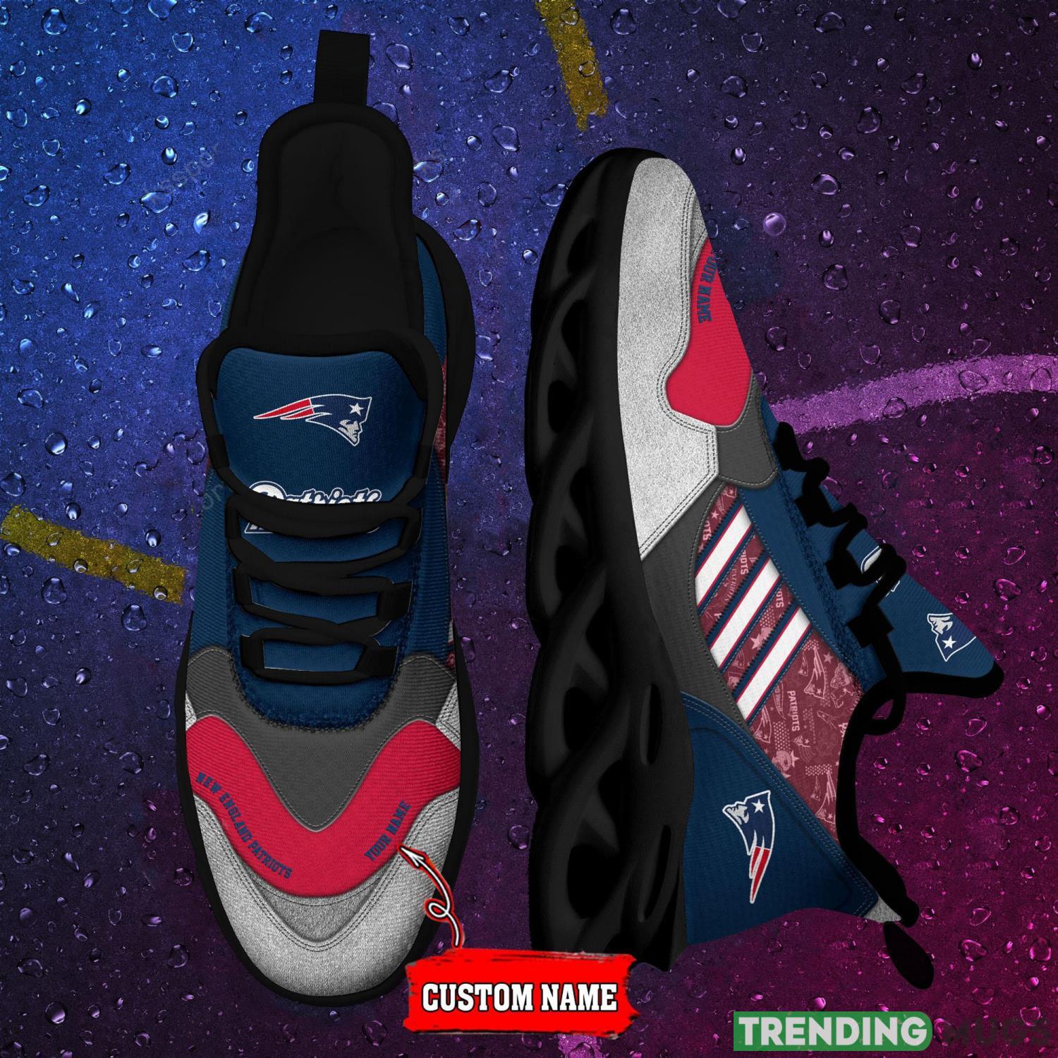 NFL Team New England Patriots Personalized Name Max Soul Men And Women Gift Sneakers Max Soul NFL Team New England Patriots Personalized Name Max Soul Men And Women Gift Sneakers Max Soul