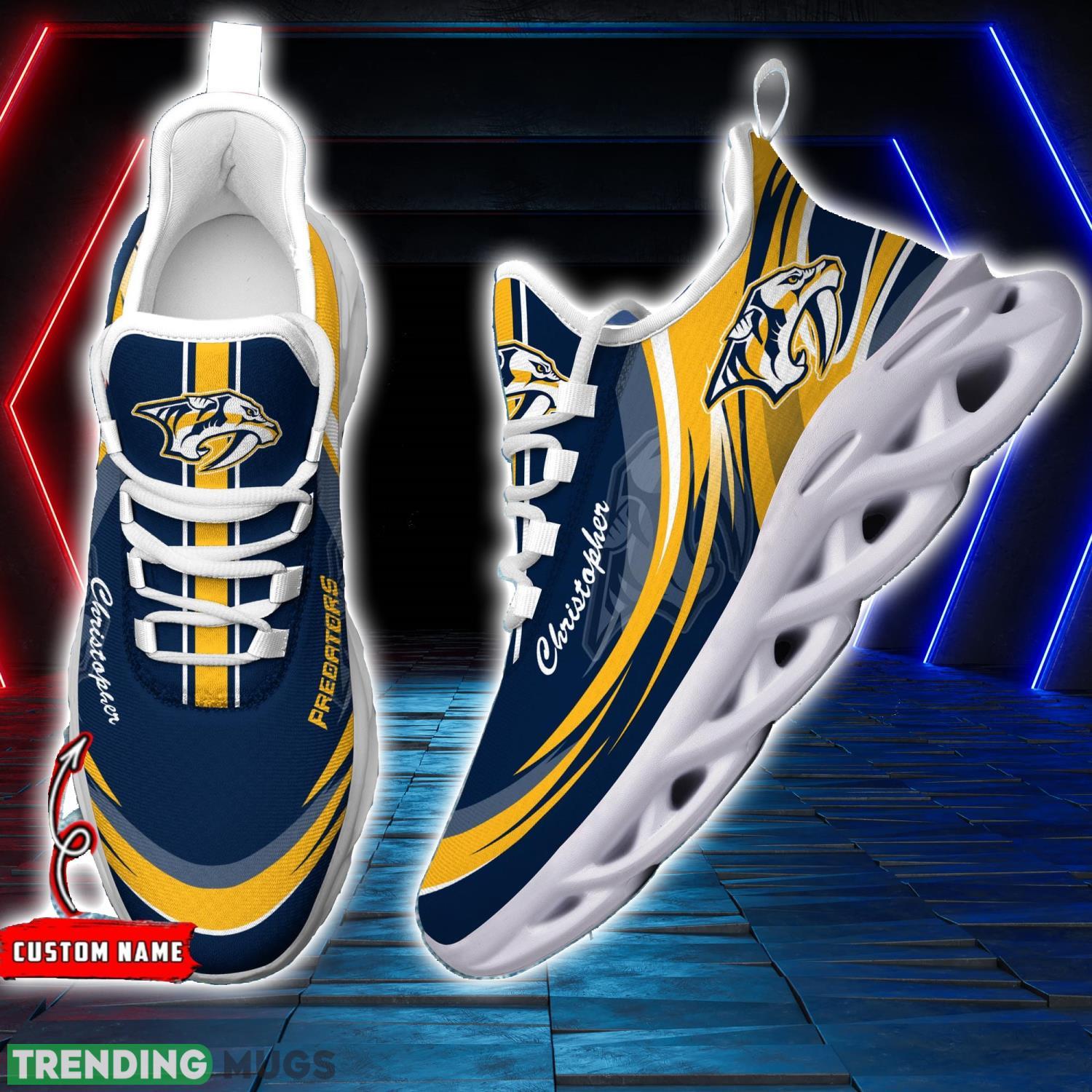 NHL Nashville Predators Personalized Name Max Soul Men And Women Gift Sneakers Product Photo 1 NHL Nashville Predators Personalized Name Max Soul Men And Women Gift Sneakers Product Photo 1