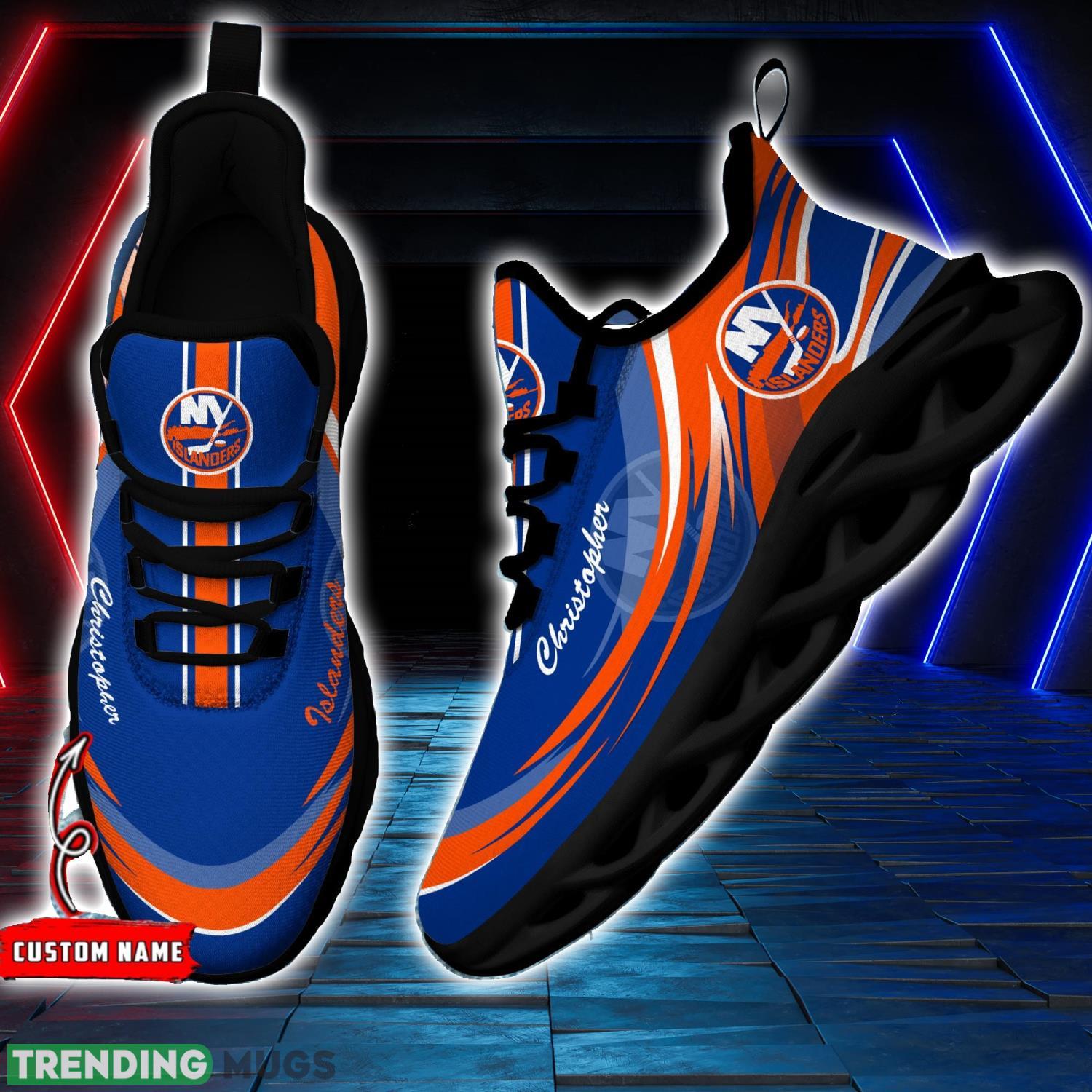 NHL New York Islanders Personalized Name Max Soul Men And Women Gift Sneakers Max Soul NHL New York Islanders Personalized Name Max Soul Men And Women Gift Sneakers Max Soul
