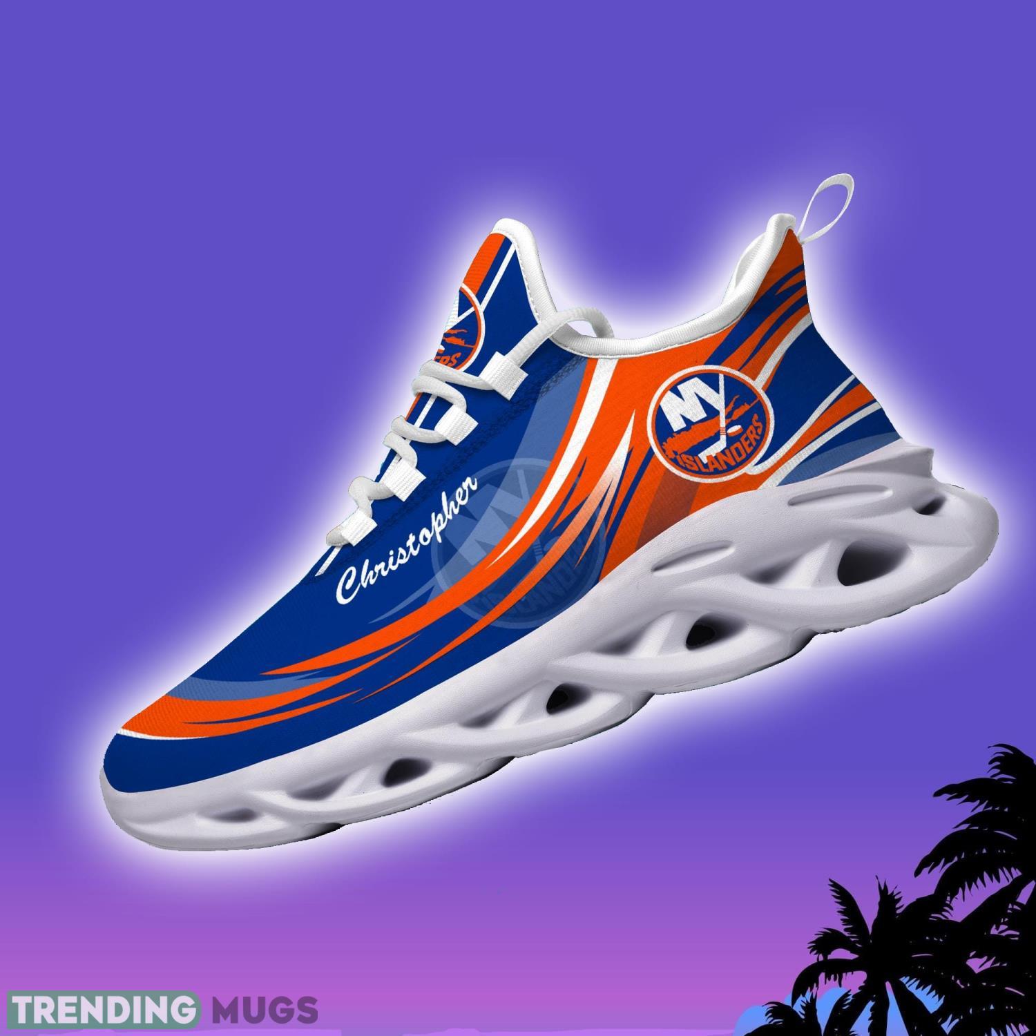 NHL New York Islanders Personalized Name Max Soul Men And Women Gift Sneakers Max Soul NHL New York Islanders Personalized Name Max Soul Men And Women Gift Sneakers Max Soul