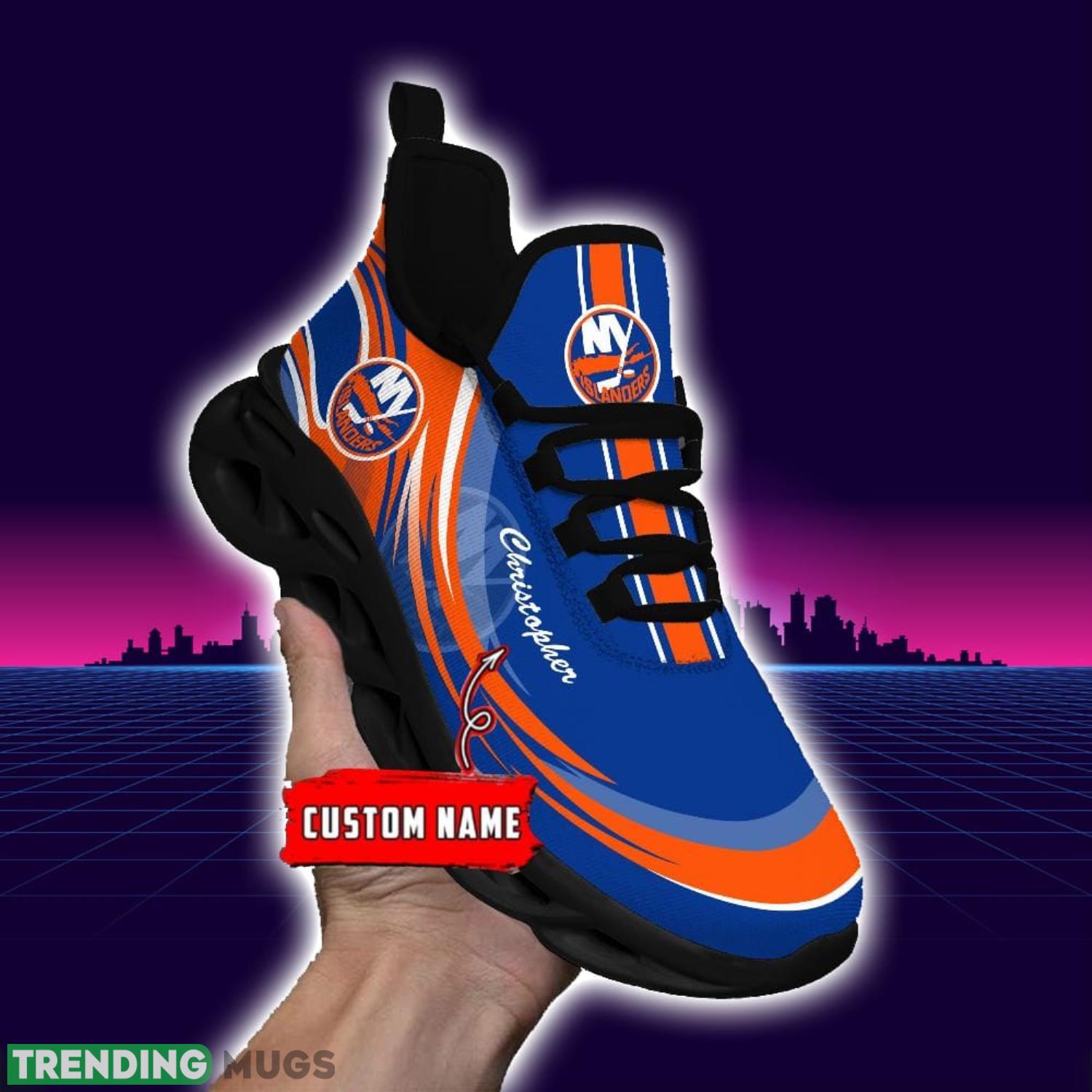 NHL New York Islanders Personalized Name Max Soul Men And Women Gift Sneakers Max Soul NHL New York Islanders Personalized Name Max Soul Men And Women Gift Sneakers Max Soul