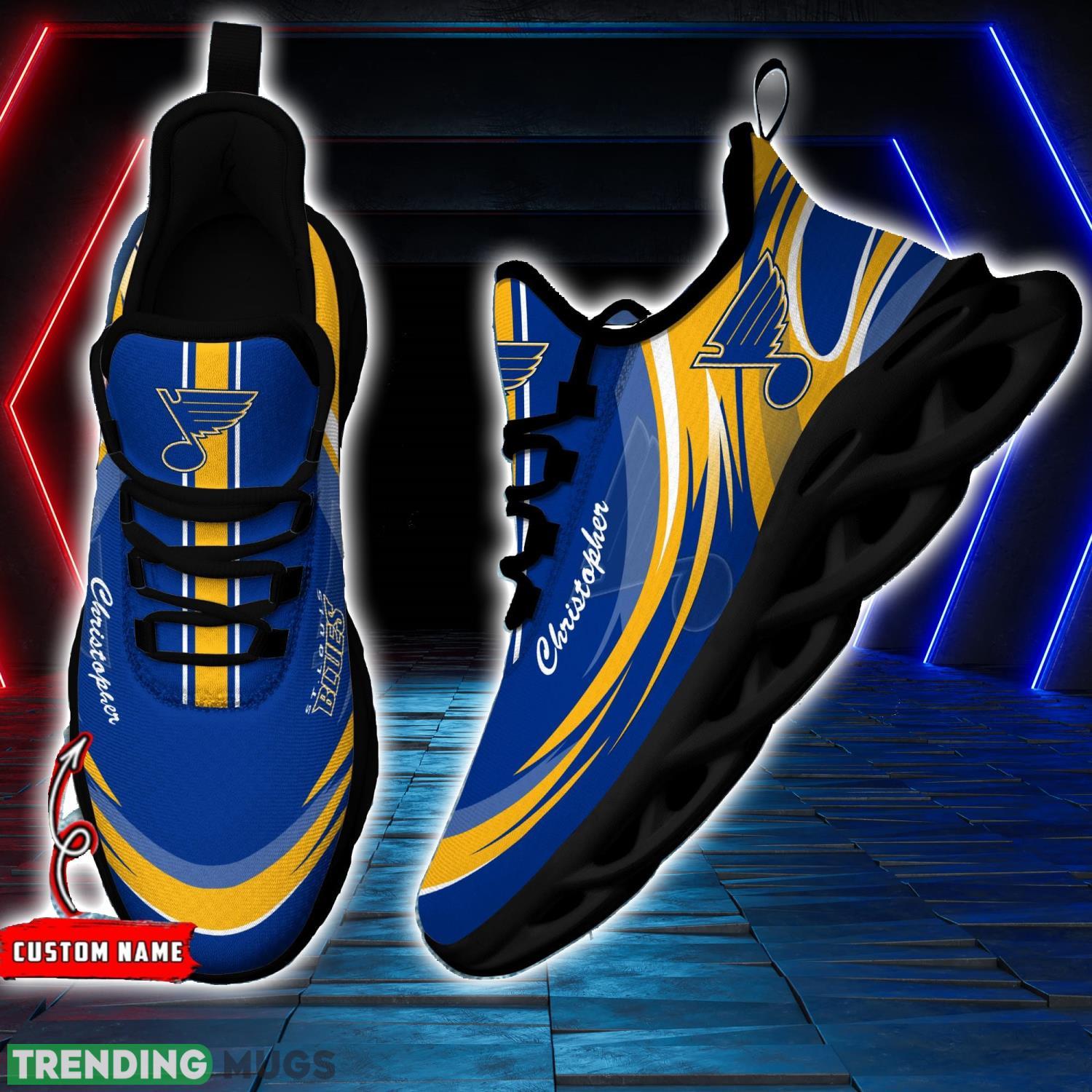 NHL St. Louis Blues Personalized Name Max Soul Men And Women Gift Sneakers Max Soul NHL St. Louis Blues Personalized Name Max Soul Men And Women Gift Sneakers Max Soul
