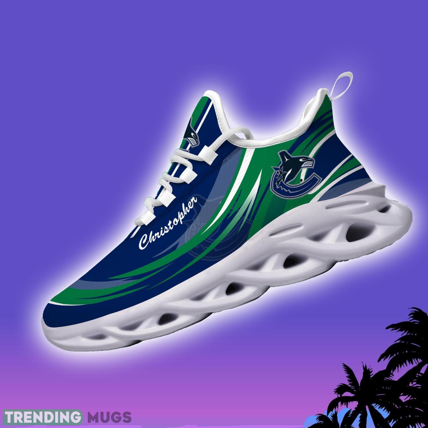 NHL Vancouver Canucks Personalized Name Max Soul Men And Women Gift Sneakers Max Soul NHL Vancouver Canucks Personalized Name Max Soul Men And Women Gift Sneakers Max Soul