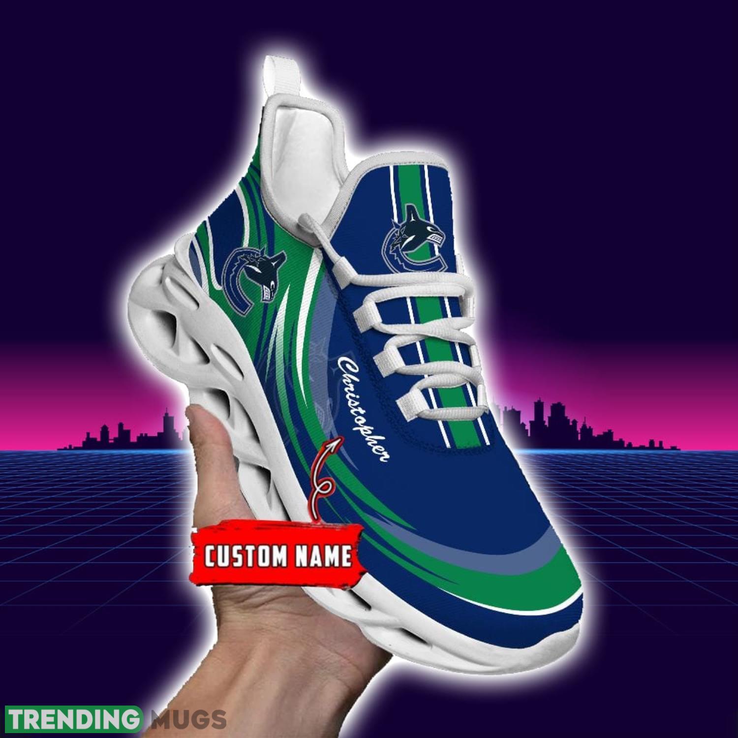 NHL Vancouver Canucks Personalized Name Max Soul Men And Women Gift Sneakers Max Soul NHL Vancouver Canucks Personalized Name Max Soul Men And Women Gift Sneakers Max Soul
