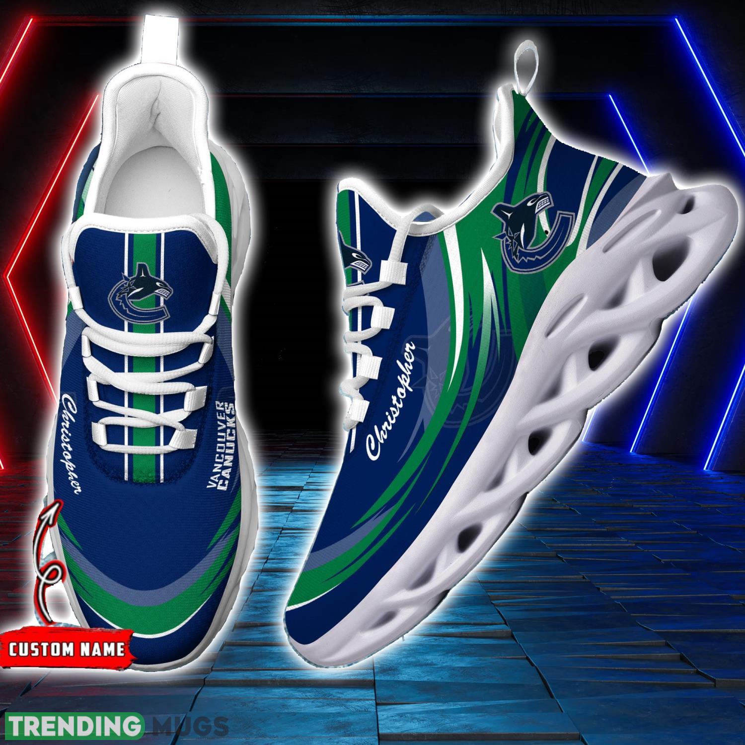 NHL Vancouver Canucks Personalized Name Max Soul Men And Women Gift Sneakers Product Photo 1 NHL Vancouver Canucks Personalized Name Max Soul Men And Women Gift Sneakers Product Photo 1