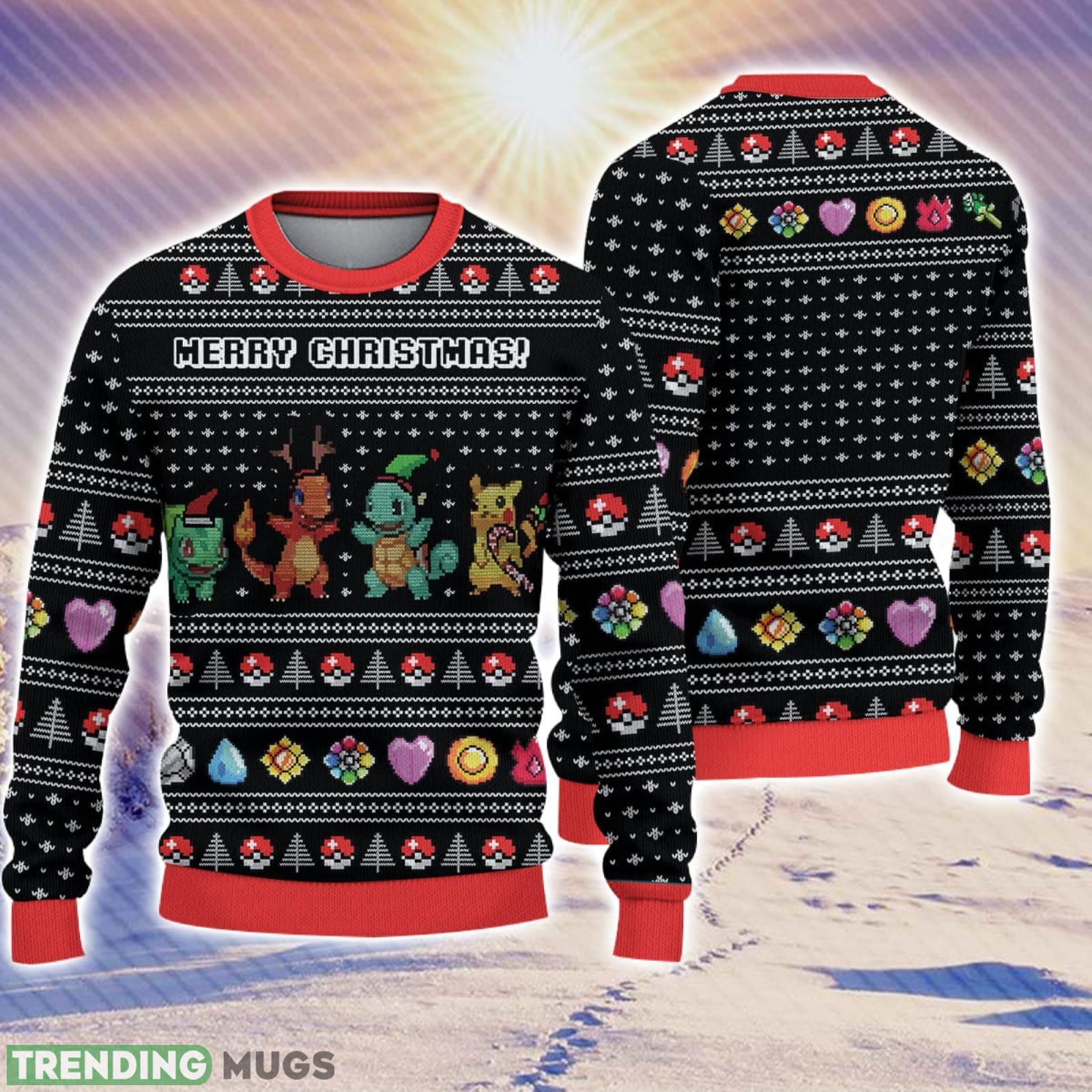 P O K E M O N Merry Christmas Christmas Gift For Holiday P I K A C H U 3D Ugly Christmas Sweater Product Photo 1 P O K E M O N Merry Christmas Christmas Gift For Holiday P I K A C H U 3D Ugly Christmas Sweater Product Photo 1