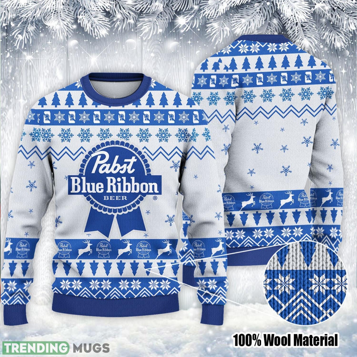 Pabst Blue Ribbon Christmas Ugly Sweater Pabst Blue Ribbon Christmas Sweater Beer Lover Christmas Product Photo 1 Pabst Blue Ribbon Christmas Ugly Sweater Pabst Blue Ribbon Christmas Sweater Beer Lover Christmas Product Photo 1