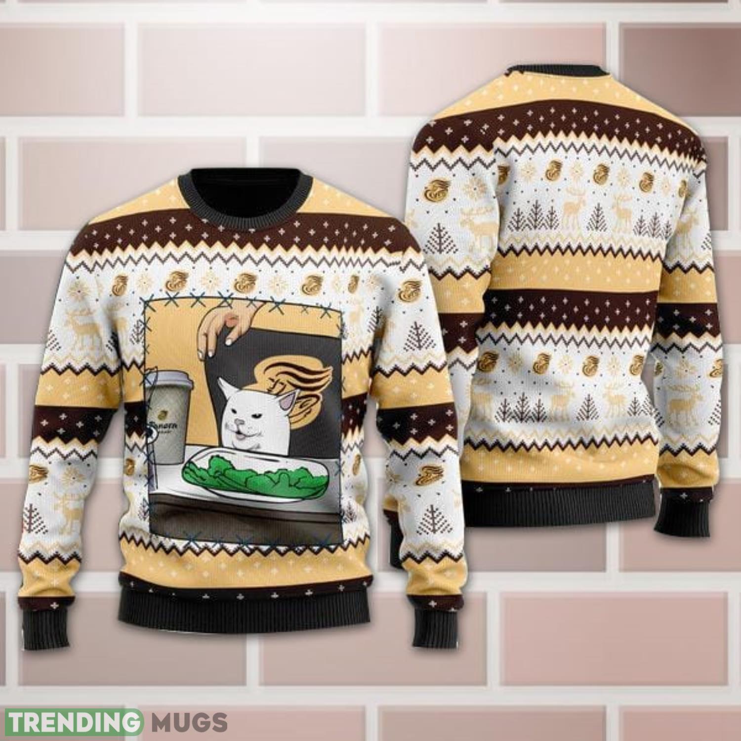 Panera Bread Cat Meme Ugly Christmas Sweater All Over Print Christmas Gift Product Photo 1 Panera Bread Cat Meme Ugly Christmas Sweater All Over Print Christmas Gift Product Photo 1