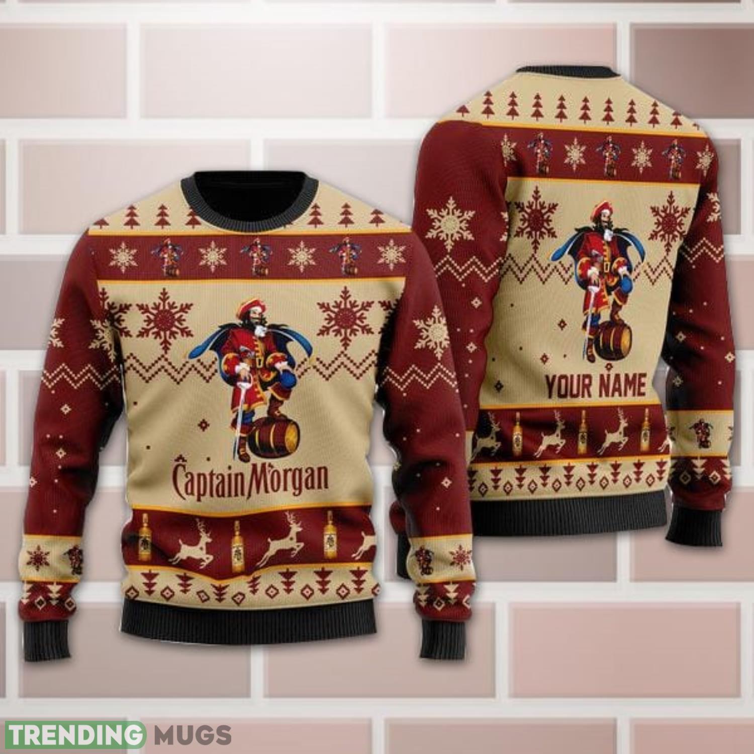 Personalized Name Captain Morgan Ugly Christmas Sweater All Over Print Christmas Gift Product Photo 1 Personalized Name Captain Morgan Ugly Christmas Sweater All Over Print Christmas Gift Product Photo 1