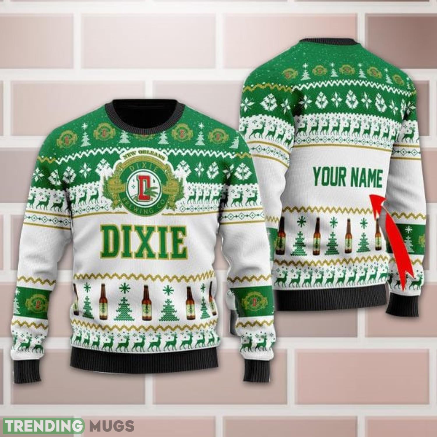 Personalized Name Dixie Beer Christmas Gift Sweater All Over Print 3D Sweater Product Photo 1 Personalized Name Dixie Beer Christmas Gift Sweater All Over Print 3D Sweater Product Photo 1