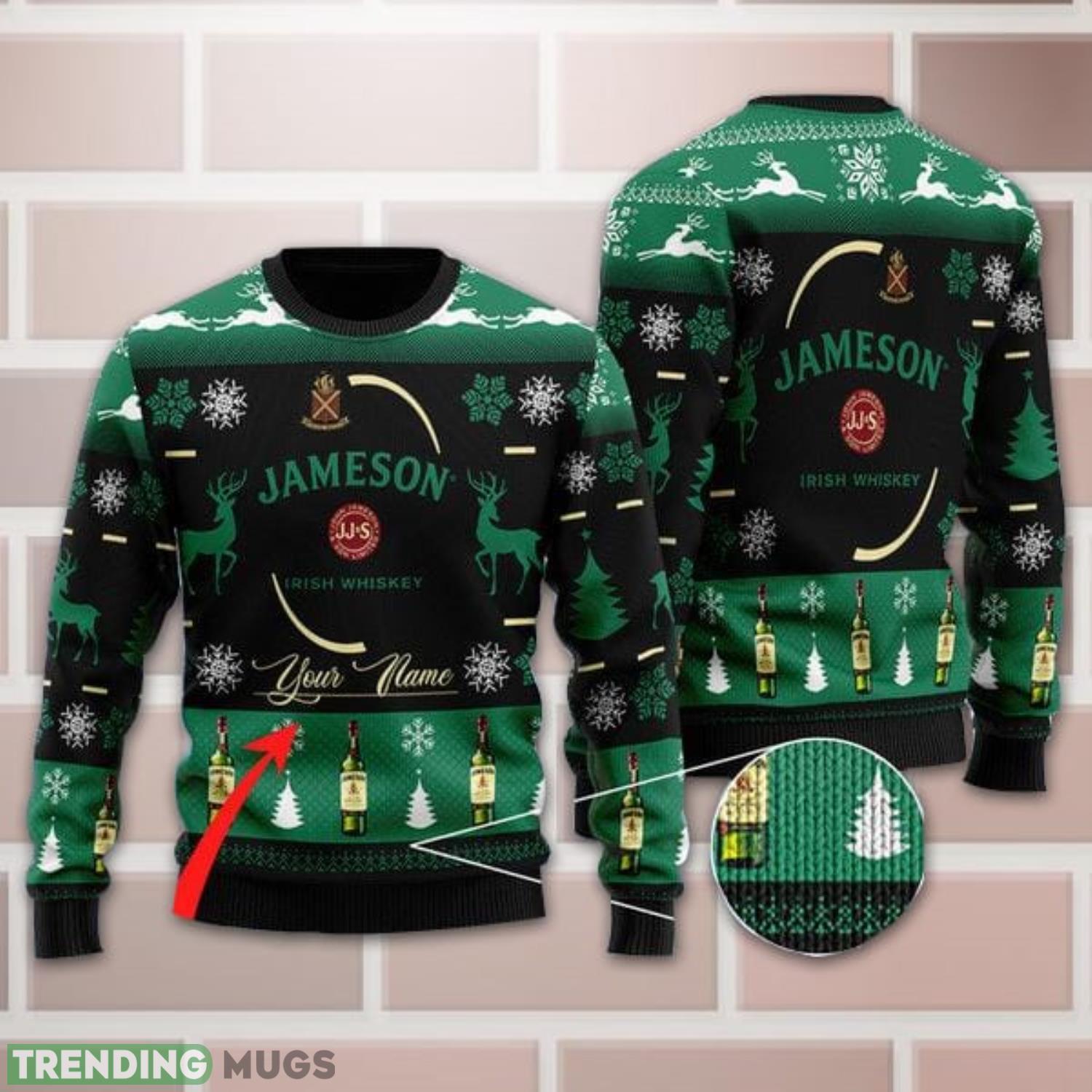 Personalized Name Sweety Jameson Whiskey Christmas Gift Sweater All Over Print 3D Sweater Product Photo 1 Personalized Name Sweety Jameson Whiskey Christmas Gift Sweater All Over Print 3D Sweater Product Photo 1