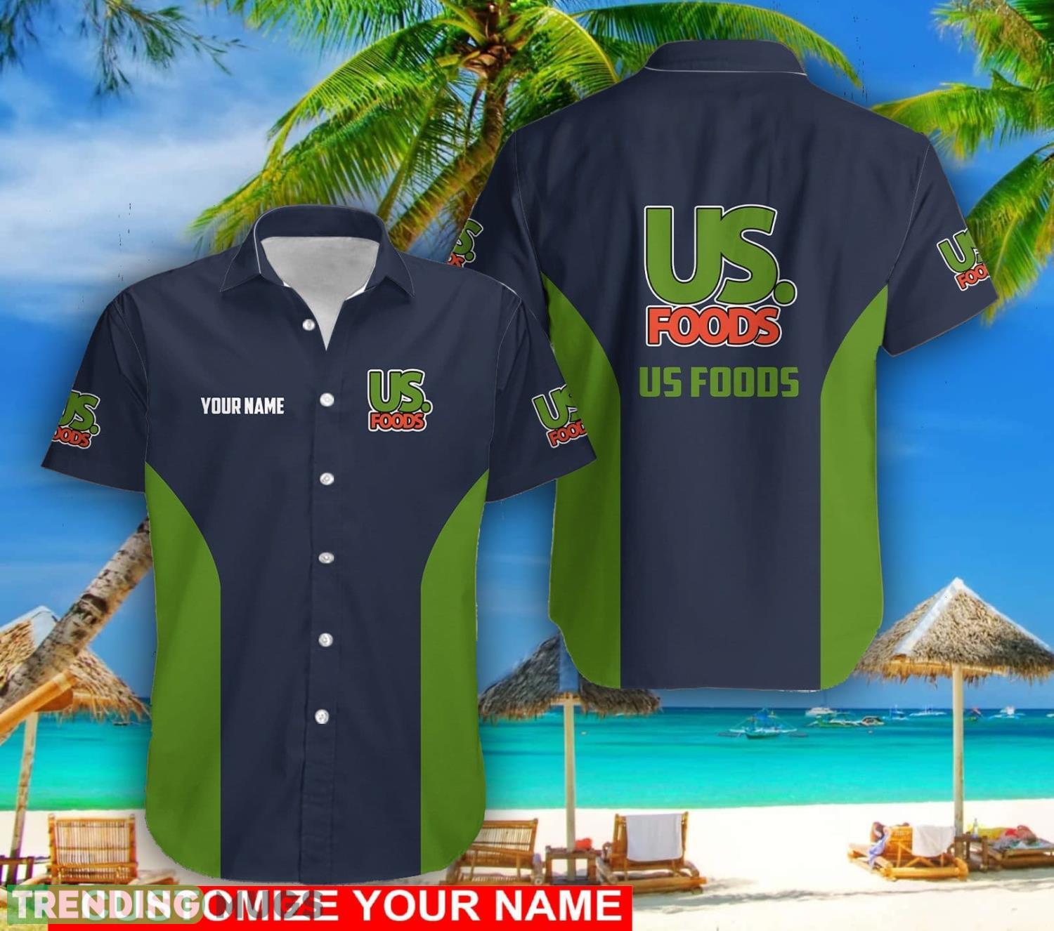 Personalized Name Us Foods Fans Gift 3D Hawaiian Shirt Product Photo 1 Personalized Name Us Foods Fans Gift 3D Hawaiian Shirt Product Photo 1