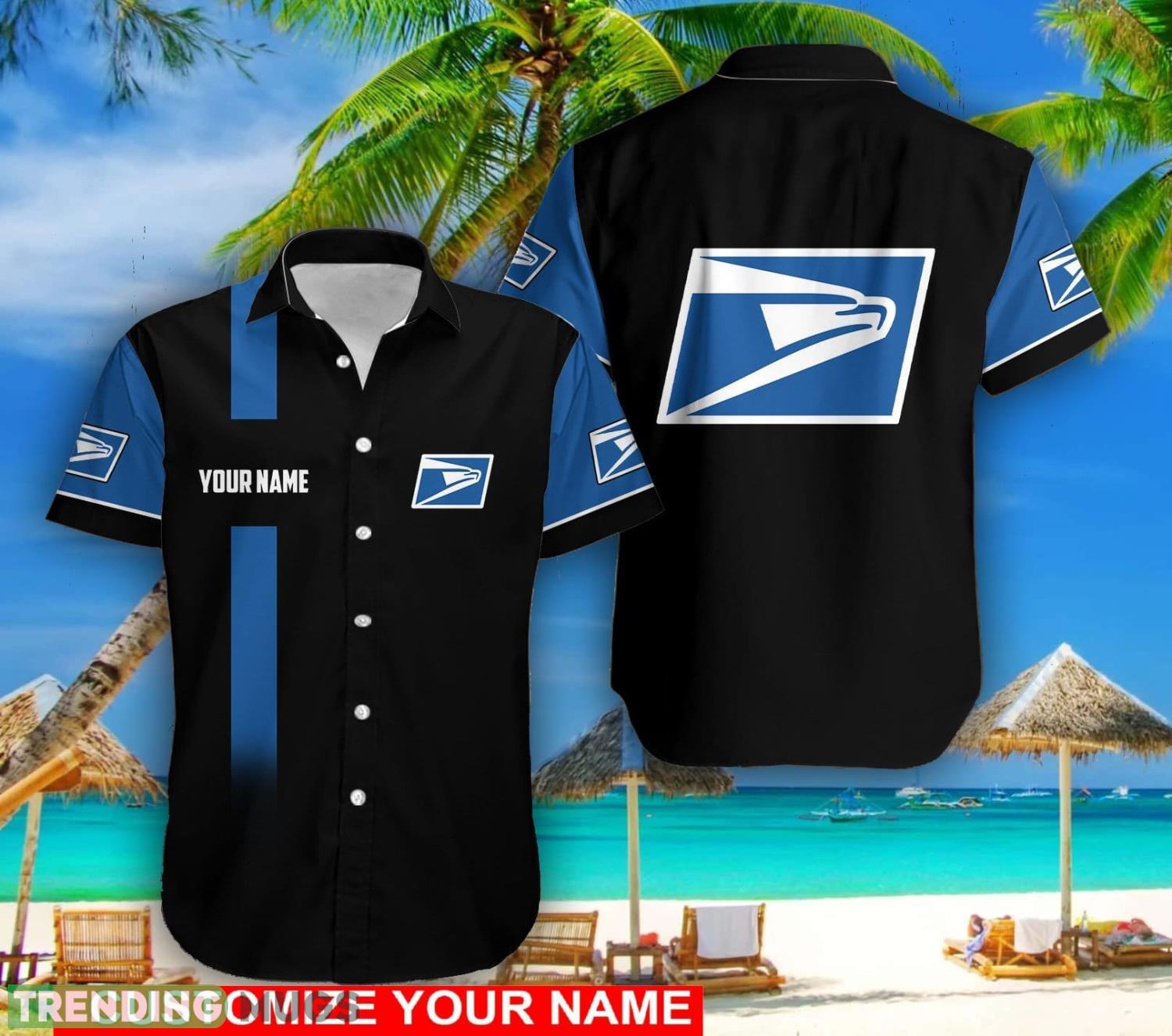Personalized Name Usps All Over Printed 3D Black Hawaiian Shirt Product Photo 1 Personalized Name Usps All Over Printed 3D Black Hawaiian Shirt Product Photo 1