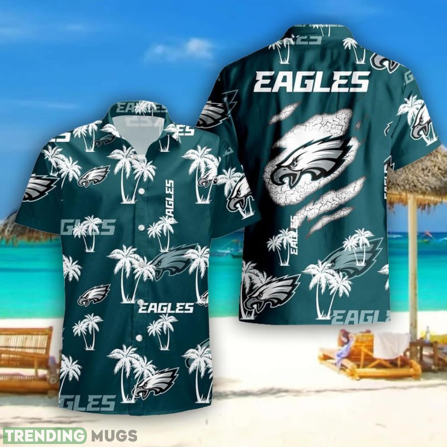 Philadelphia Eagles Palm Tree Pattern Hawaii Shirt Beach Summer Gift Product Photo 1 Philadelphia Eagles Palm Tree Pattern Hawaii Shirt Beach Summer Gift Product Photo 1