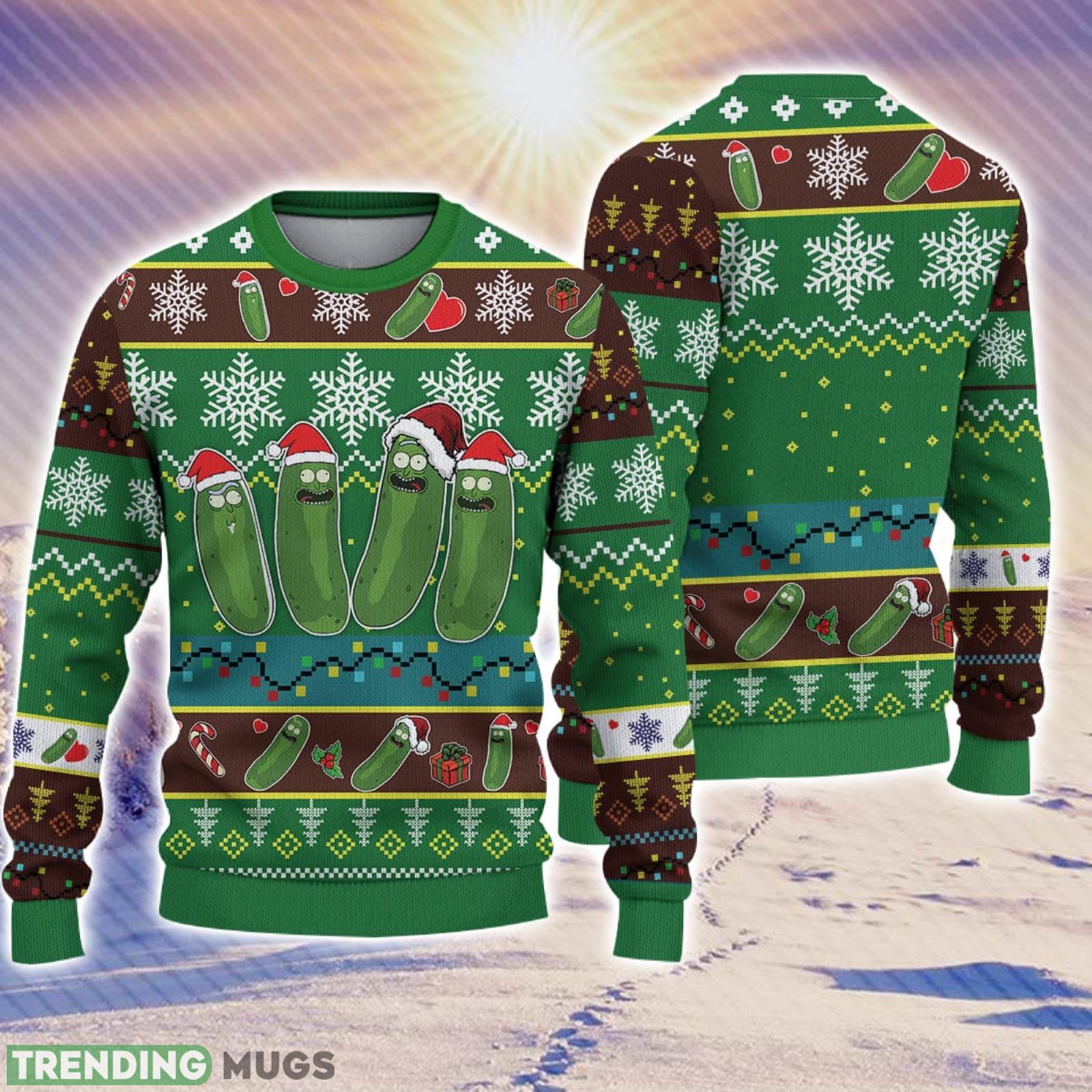 Pickle Christmas Gift For Holiday Rick And Morty 3D Ugly Christmas Sweater Product Photo 1 Pickle Christmas Gift For Holiday Rick And Morty 3D Ugly Christmas Sweater Product Photo 1