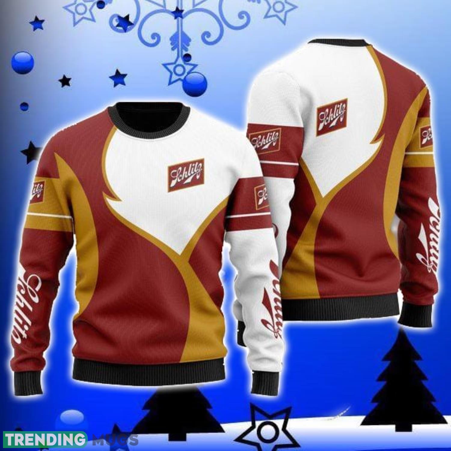 Plain Multicolor Textured Schlitz Beer Ugly Christmas Sweater All over Printed Xmas Christmas Gift Product Photo 1 Plain Multicolor Textured Schlitz Beer Ugly Christmas Sweater All over Printed Xmas Christmas Gift Product Photo 1