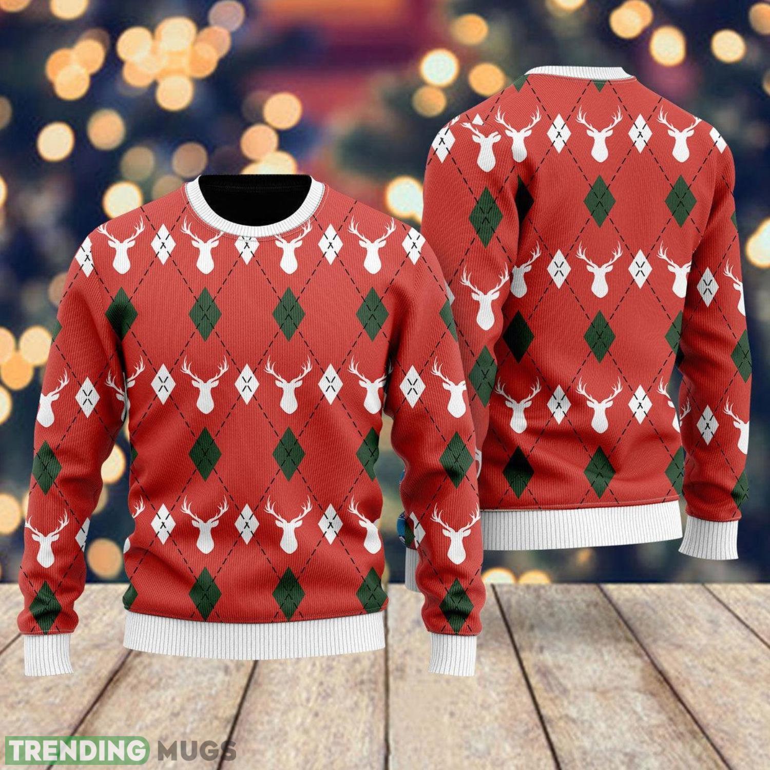 Red Argyle Reinmas Ugly Christmas Sweater Cute Christmas Gift Product Photo 1 Red Argyle Reinmas Ugly Christmas Sweater Cute Christmas Gift Product Photo 1
