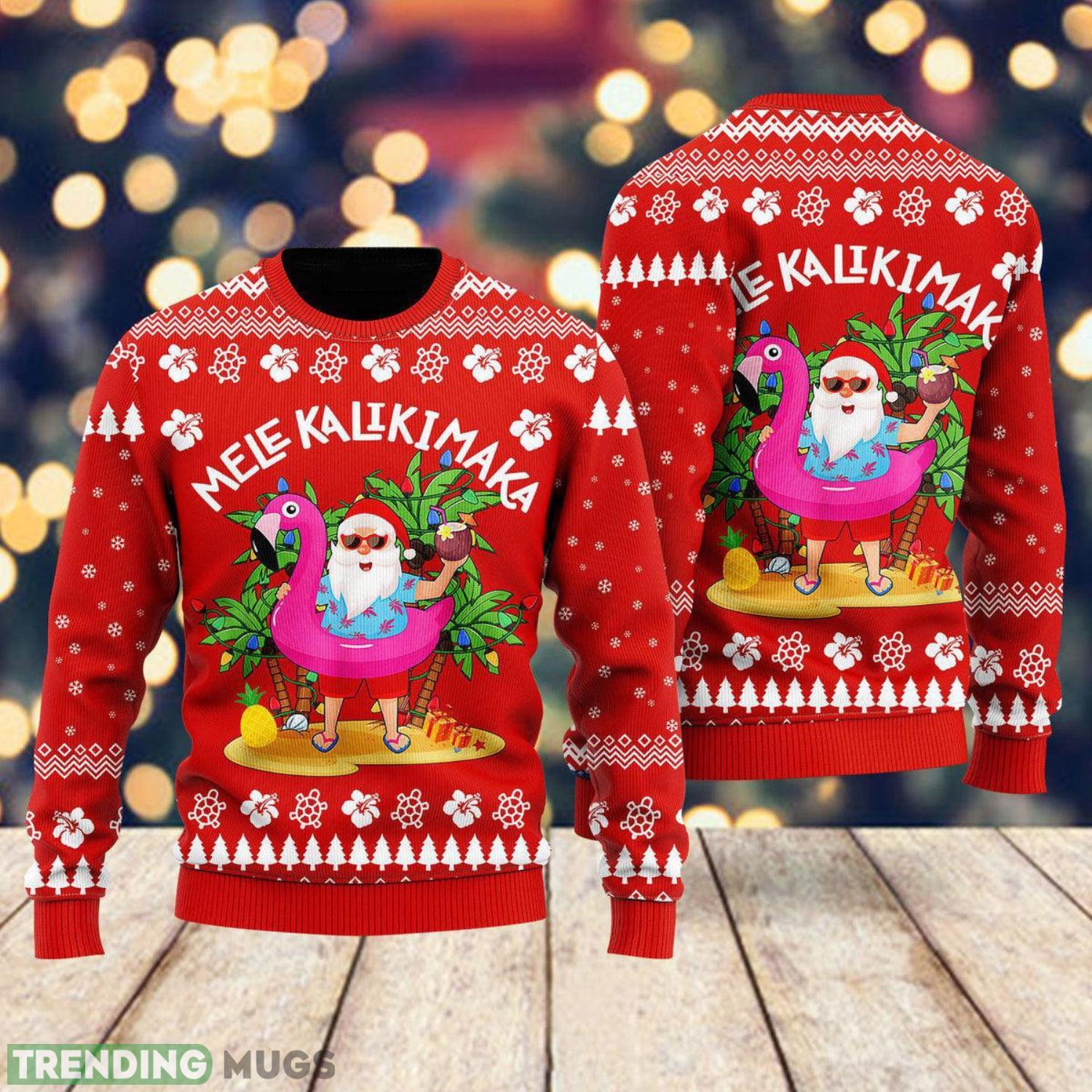 Red Hawaii Santa Claus Mele Kalikimaka Ugly Christmas Sweater 2023 Ugly Christmas Gift Product Photo 1 Red Hawaii Santa Claus Mele Kalikimaka Ugly Christmas Sweater 2023 Ugly Christmas Gift Product Photo 1