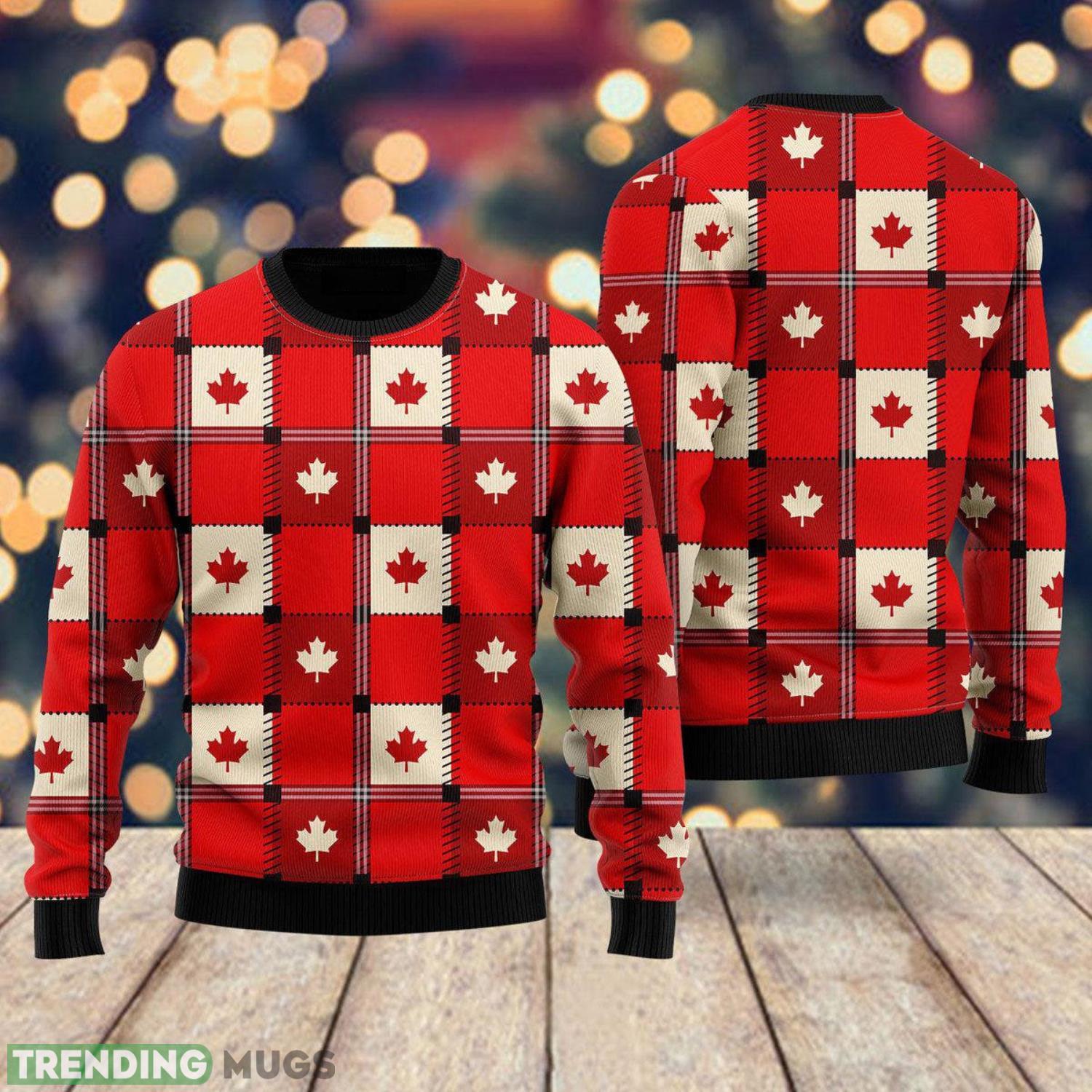 Red Maple Leaf Canada Day Ugly Christmas Sweater Cute Christmas Gift Product Photo 1 Red Maple Leaf Canada Day Ugly Christmas Sweater Cute Christmas Gift Product Photo 1