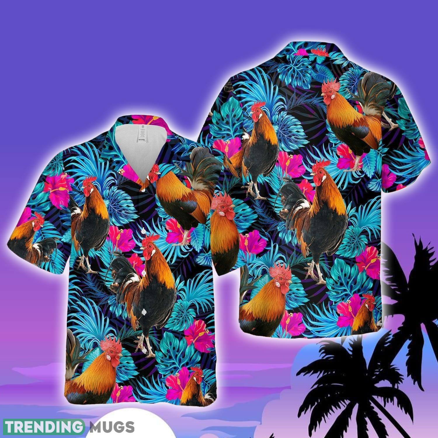 Rooster Blue Neon Tropical Hawaii Shirt, Cattle Shirt Rooster Cattle Lovers Beach Summer 3D Hawaiian Shirt Summer Sport Gift Product Photo 1 Rooster Blue Neon Tropical Hawaii Shirt, Cattle Shirt Rooster Cattle Lovers Beach Summer 3D Hawaiian Shirt Summer Sport Gift Product Photo 1