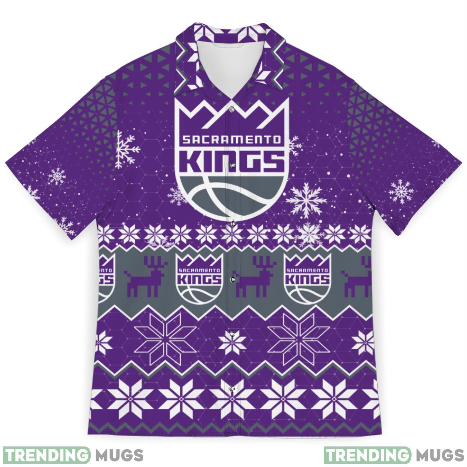 Sacramento Kings Snowflake Pattern All Over Printed3D Hawaiian Shirt Christmas Gift Product Photo 1 Sacramento Kings Snowflake Pattern All Over Printed3D Hawaiian Shirt Christmas Gift Product Photo 1