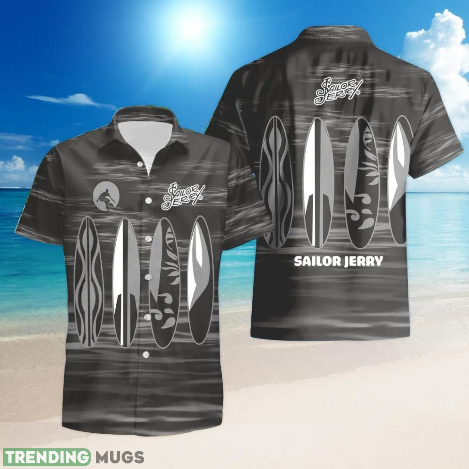 Sailor Jerry Surfboard Funny Summer Beach Hawaiian Shirt And Shorts Product Photo 1 Sailor Jerry Surfboard Funny Summer Beach Hawaiian Shirt And Shorts Product Photo 1