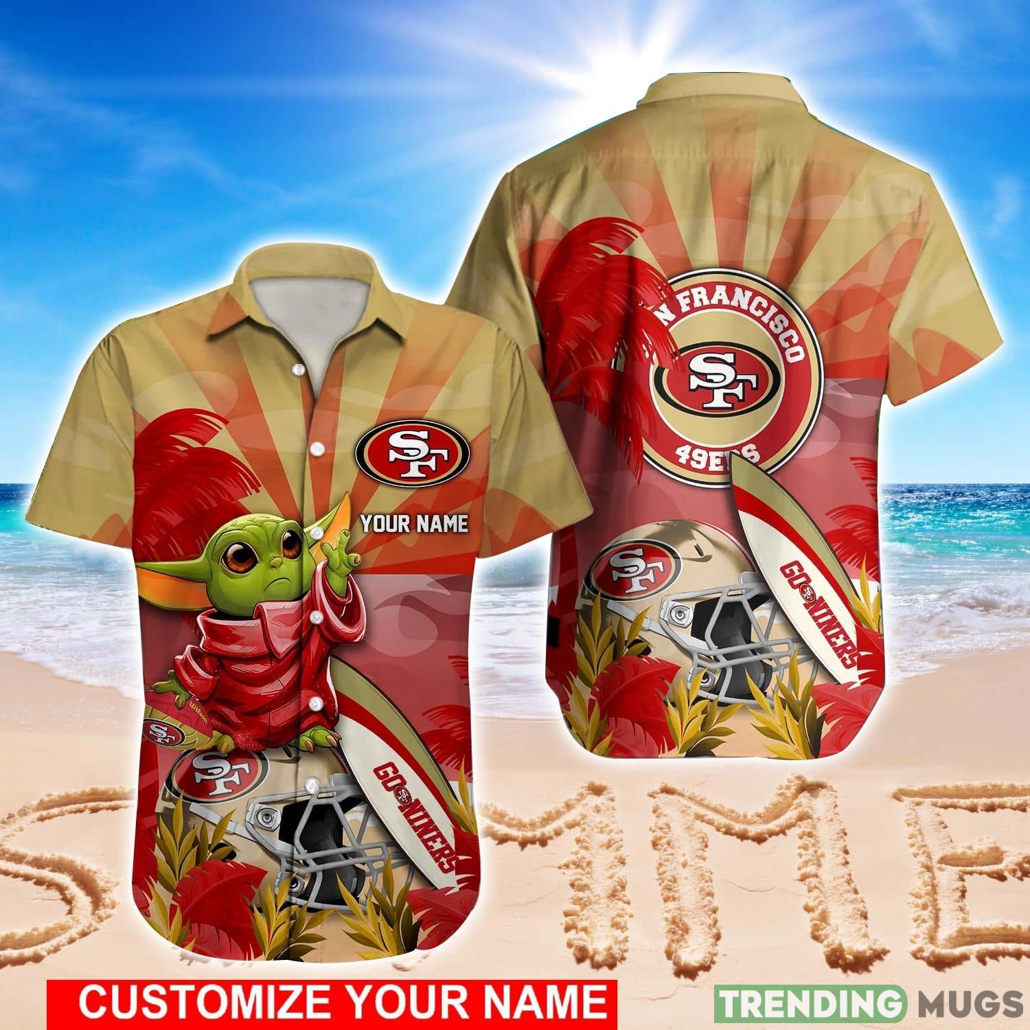 San Francisco 49ers NFL Baby Yoda Hawaiian shirt Custom Name Special Summer Gift For Fans Product Photo 1 San Francisco 49ers NFL Baby Yoda Hawaiian shirt Custom Name Special Summer Gift For Fans Product Photo 1