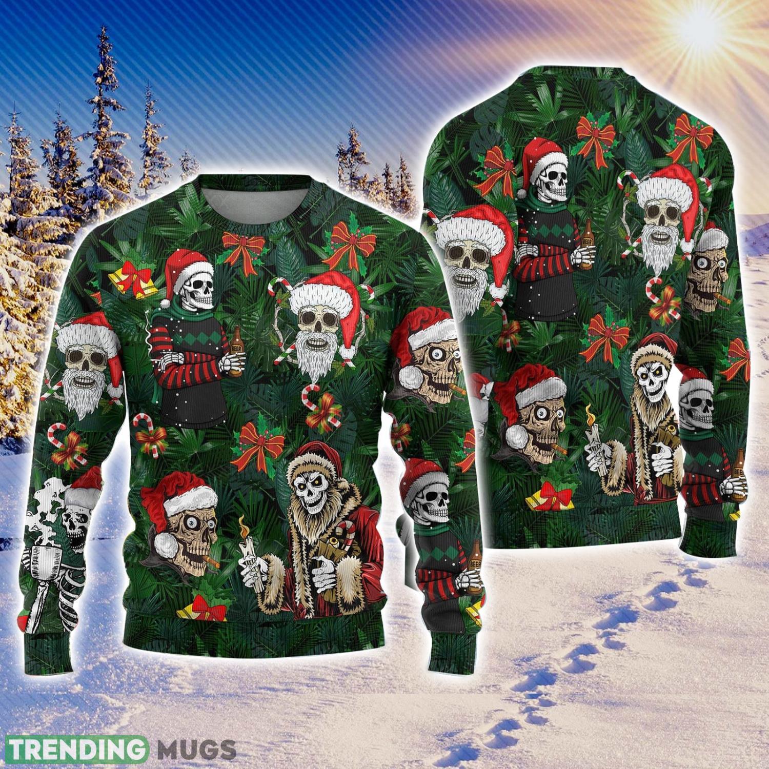Skull Santa Ugly Christmas Sweater Xmas Christmas Gift Product Photo 1 Skull Santa Ugly Christmas Sweater Xmas Christmas Gift Product Photo 1