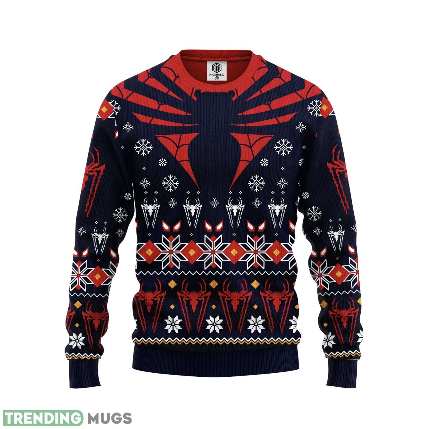 Spider Man Snowflake Pattern Ugly Christmas Sweater 3D All Over Print Christmas Gift Product Photo 1 Spider Man Snowflake Pattern Ugly Christmas Sweater 3D All Over Print Christmas Gift Product Photo 1