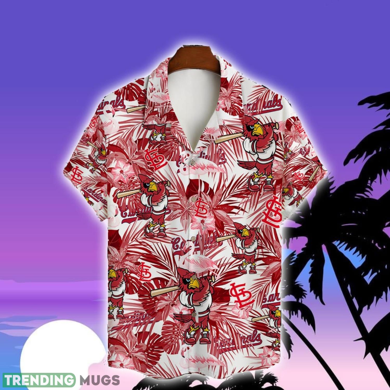 St. Louis Cardinals Major League Baseball Mascot And Hibiscus Pattern 3D Print Trending Hawaiian Shirt Summer Gift Hawaiian Shirt St. Louis Cardinals Major League Baseball Mascot And Hibiscus Pattern 3D Print Trending Hawaiian Shirt Summer Gift Hawaiian Shirt