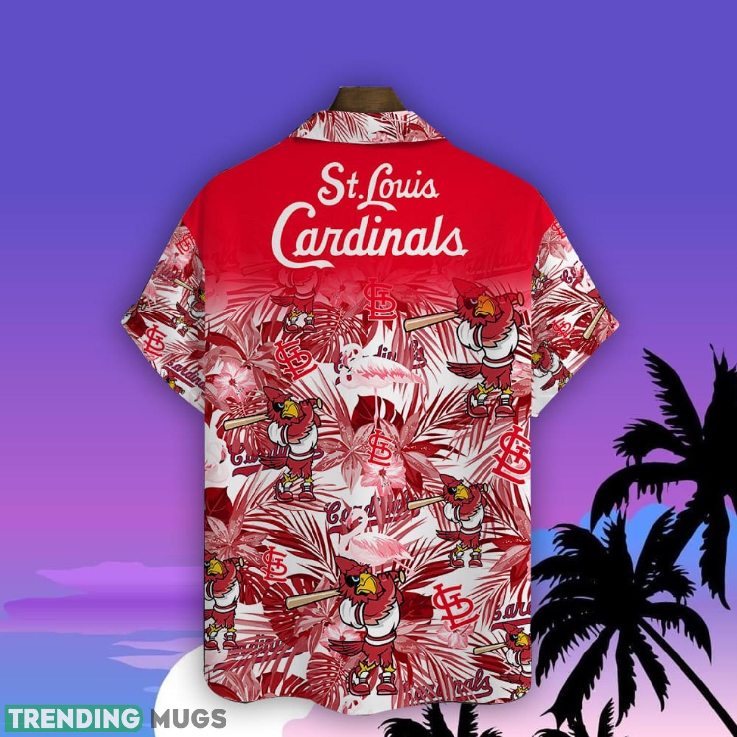 St. Louis Cardinals Major League Baseball Mascot And Hibiscus Pattern 3D Print Trending Hawaiian Shirt Summer Gift Hawaiian Shirt St. Louis Cardinals Major League Baseball Mascot And Hibiscus Pattern 3D Print Trending Hawaiian Shirt Summer Gift Hawaiian Shirt