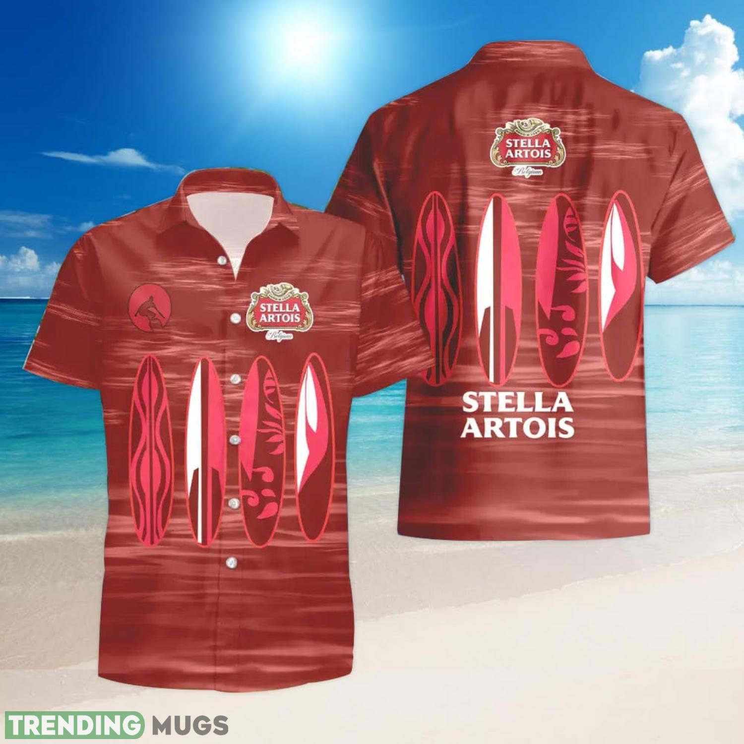Stella Artois Surfboard Funny Summer Beach Hawaiian Shirt And Shorts Hawaiian & Short Stella Artois Surfboard Funny Summer Beach Hawaiian Shirt And Shorts Hawaiian & Short
