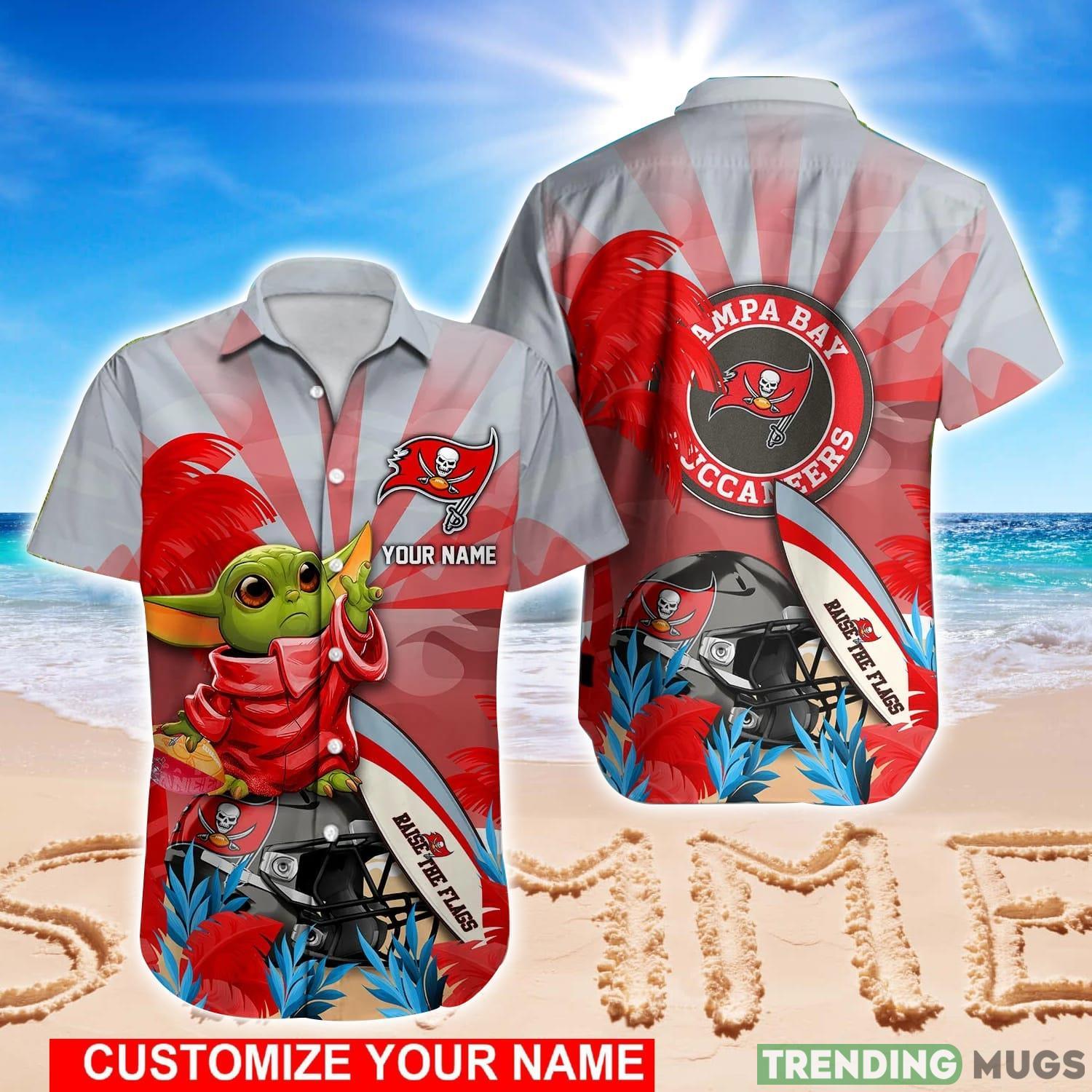Tampa Bay Buccaneers NFL Baby Yoda Hawaiian shirt Custom Name Special Summer Gift For Fans Product Photo 1 Tampa Bay Buccaneers NFL Baby Yoda Hawaiian shirt Custom Name Special Summer Gift For Fans Product Photo 1