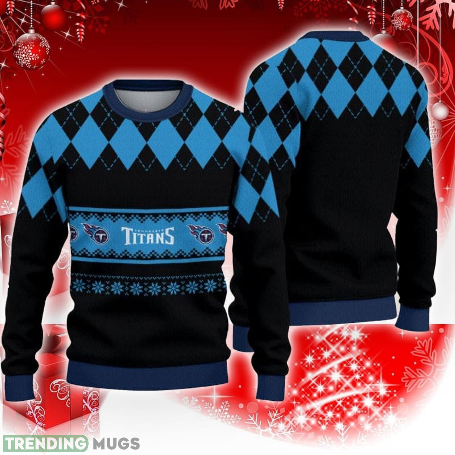 Tennessee Titans Christmas Caro Pattern 3D Sweater Christmas Gift Product Photo 1